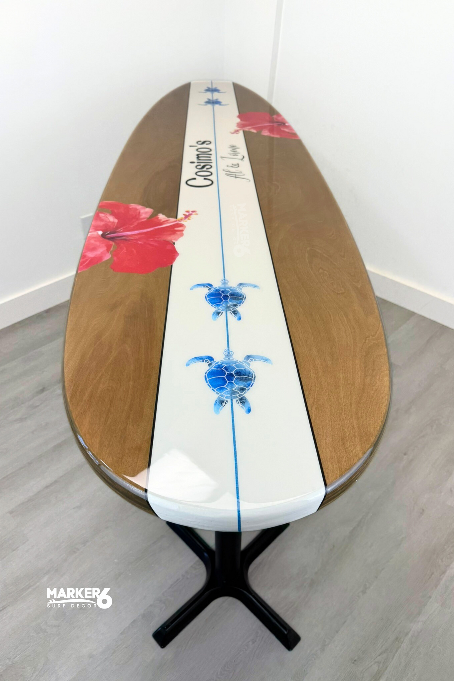 The Drifty Padillac Surfboard Bar Top