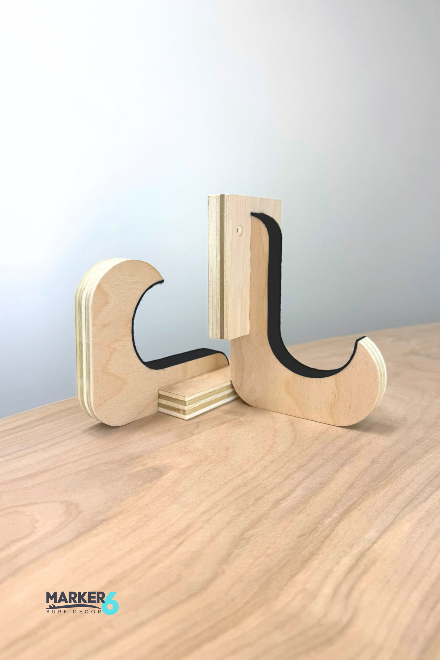 Wood Wall Mounted Hooks For Surfboard Wall Décor