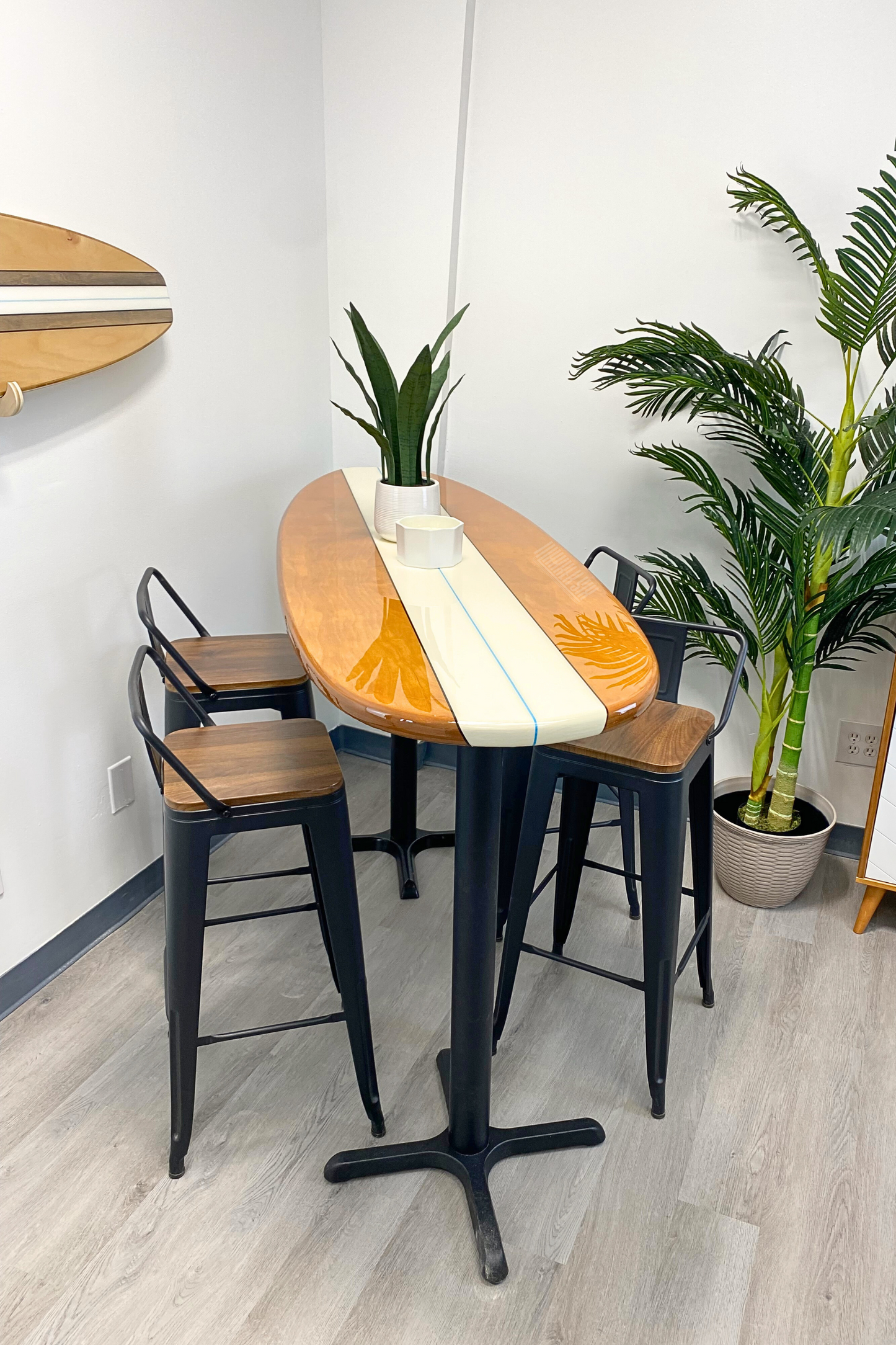 The Padillac Surfboard Bar Top