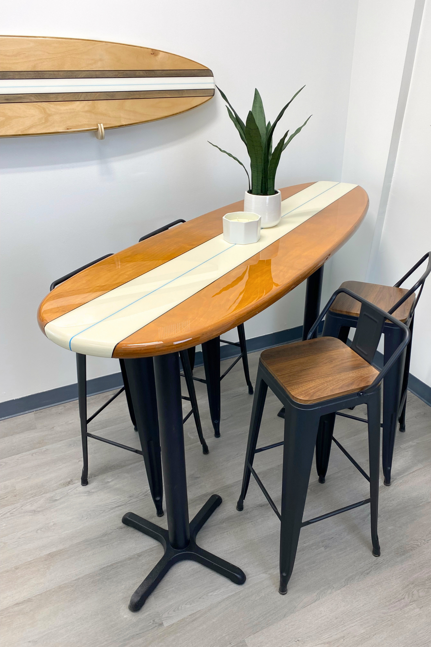 The Padillac Surfboard Bar Top