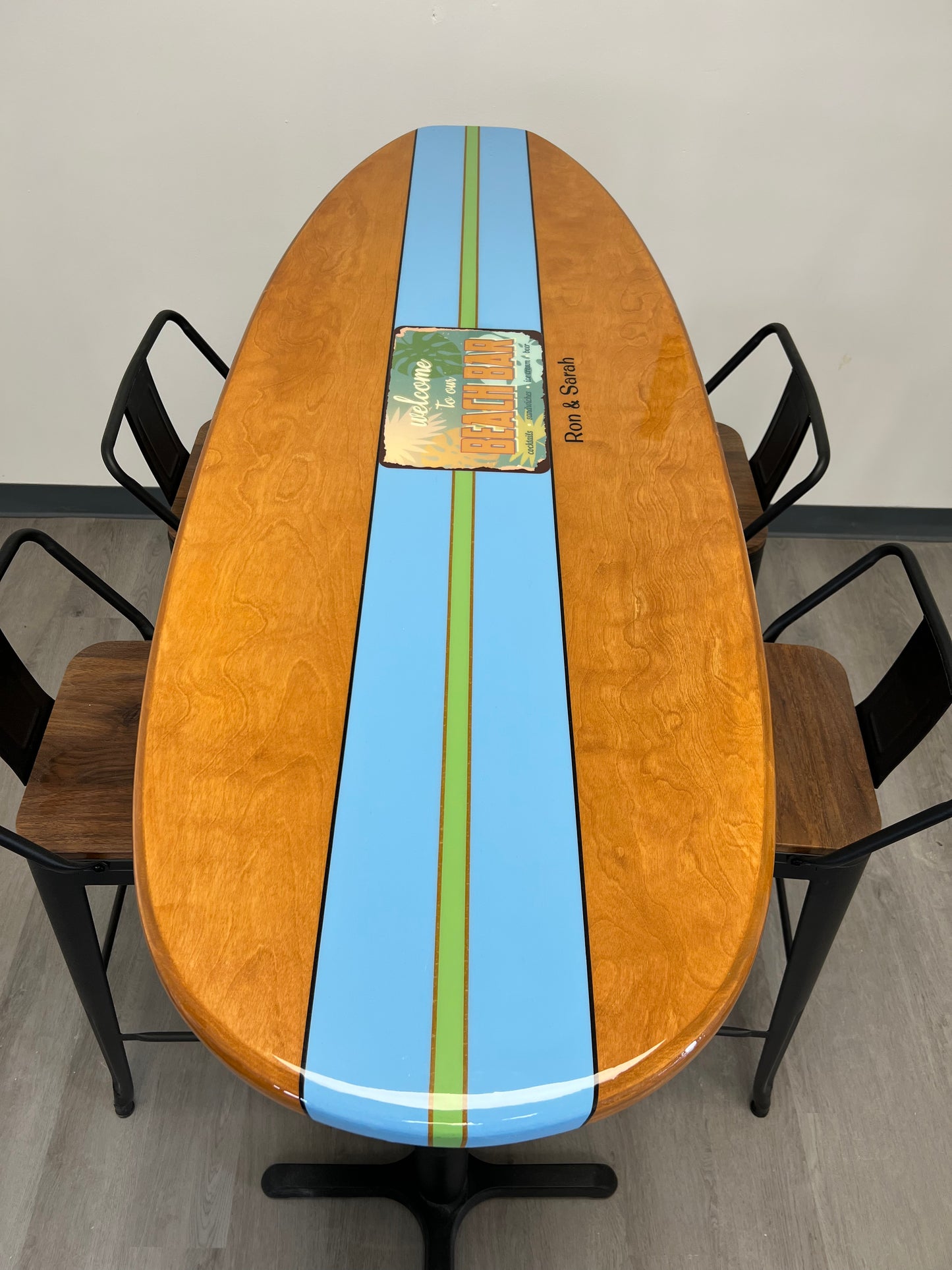 The Padillac Surfboard Bar Top