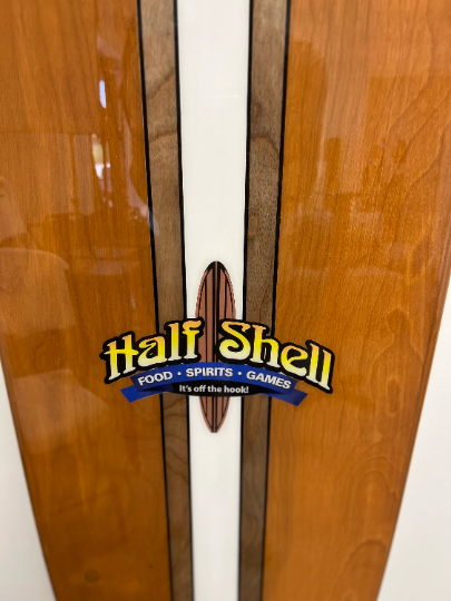 The Woody Longboard Surfboard Wall Art Hanger