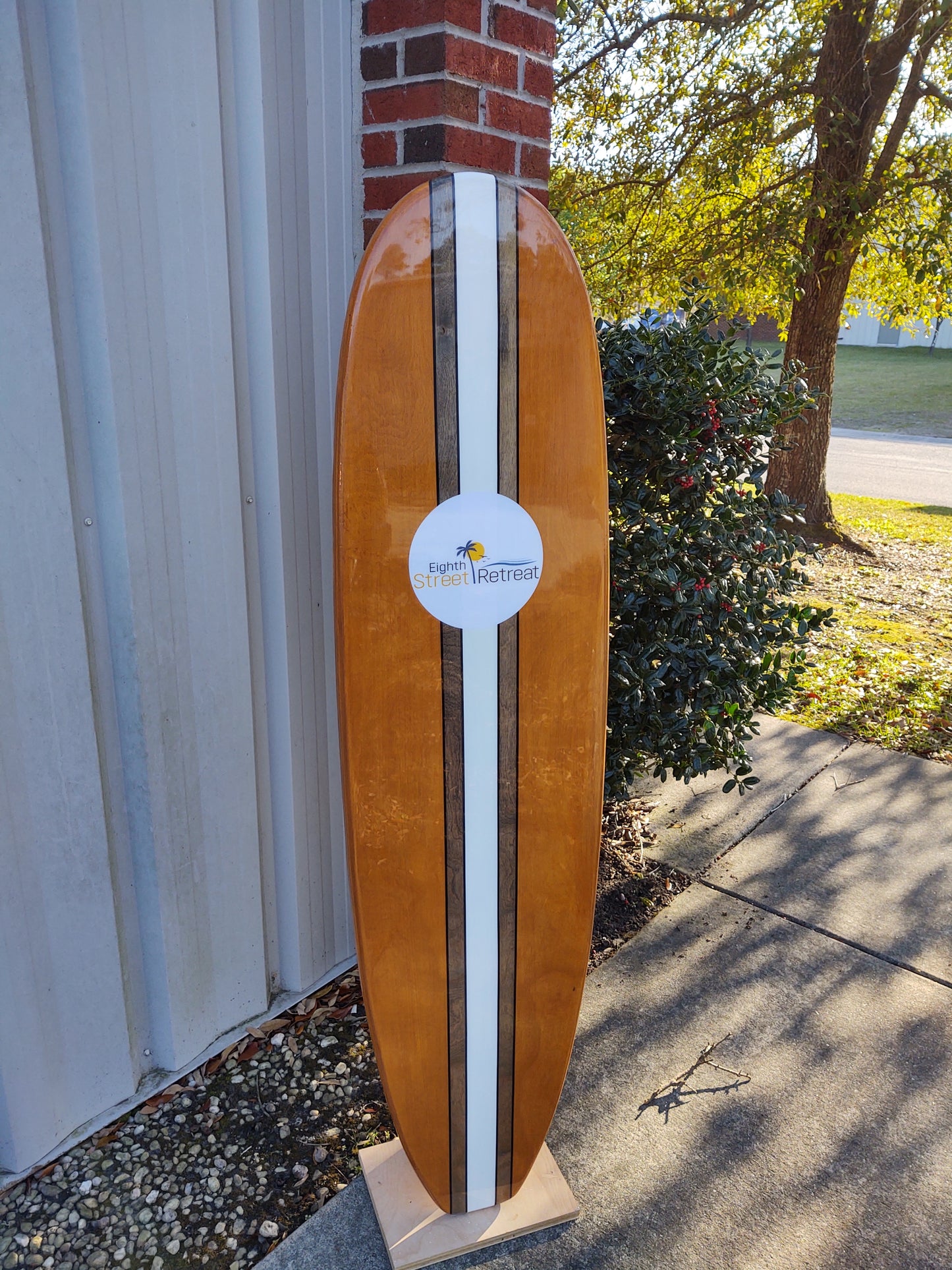 The Woody Longboard Surfboard Wall Art Hanger