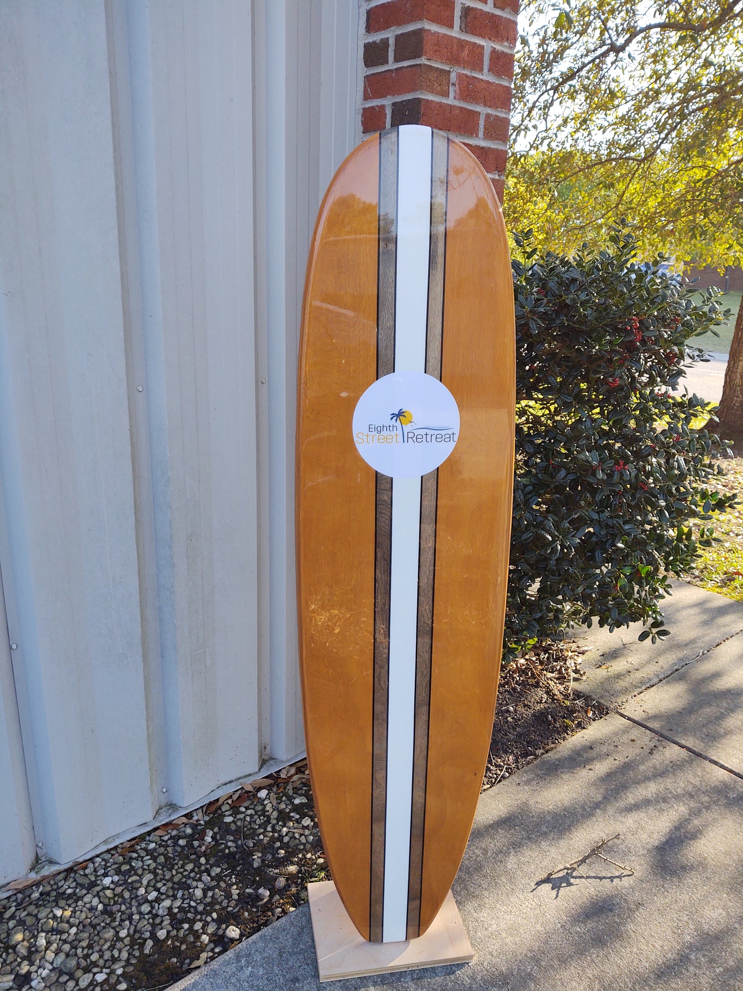 The Woody Longboard Surfboard Wall Art Hanger