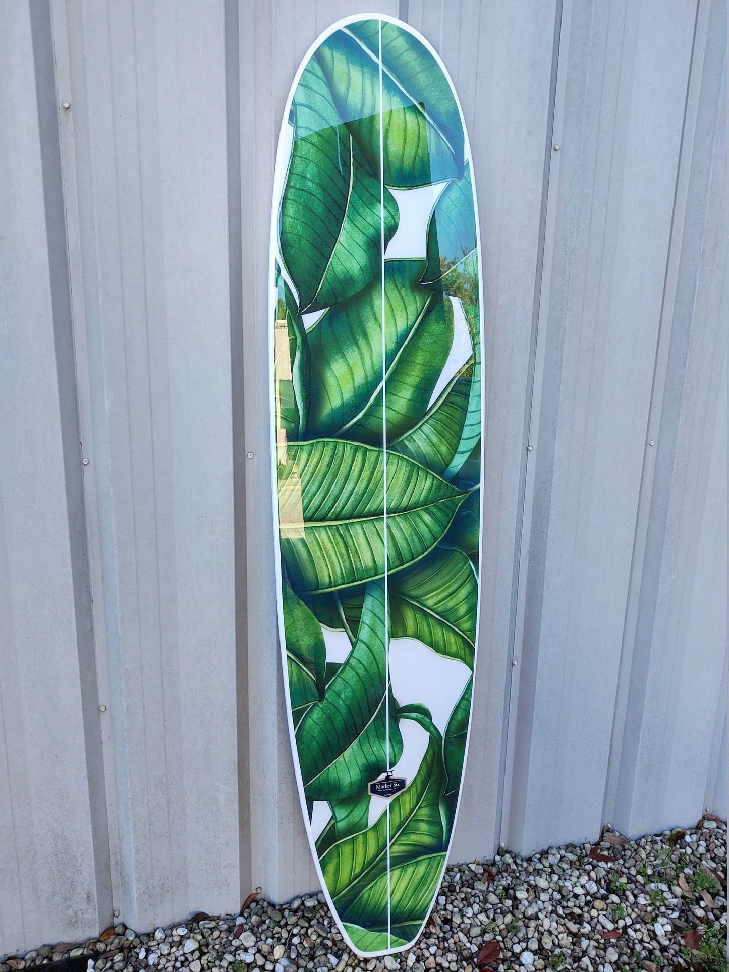Banana Leaf Surfboard Wall Art Decorative Coastal