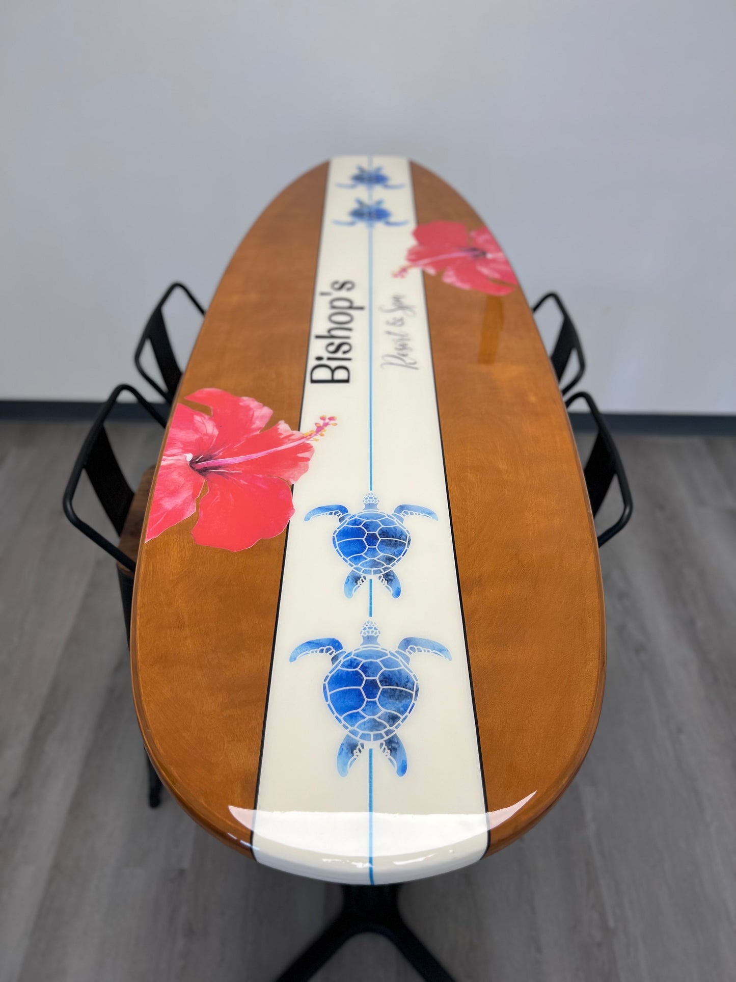 The Padillac Surfboard Bar Top