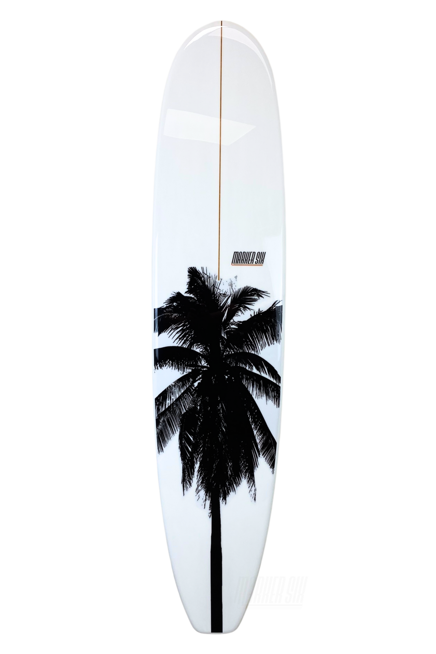 Modern Black and White Palm Surfboard Wall Art