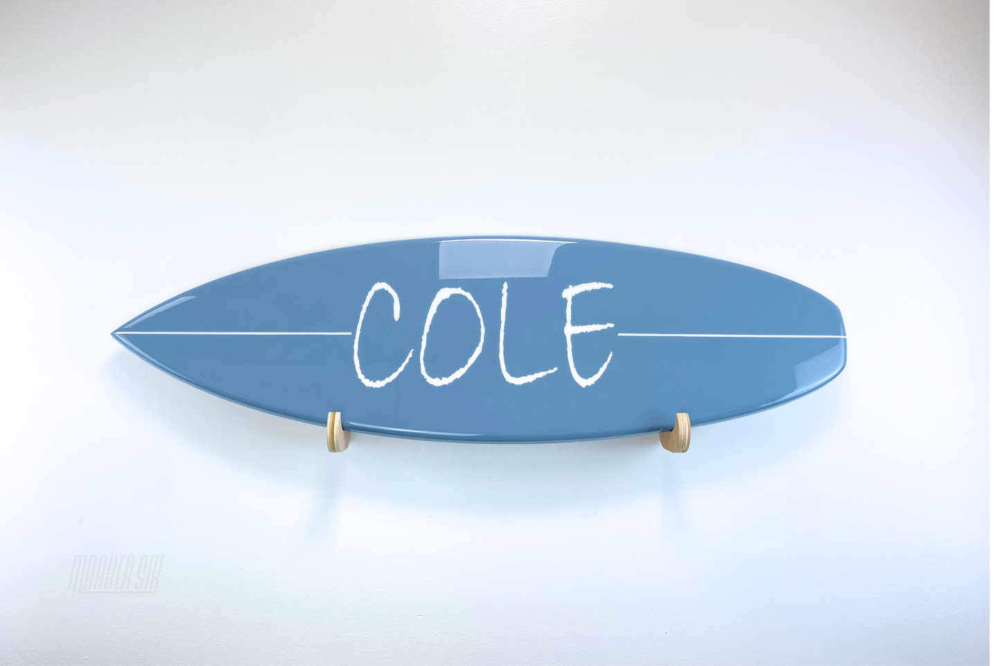 Personalized Single Color Surfboard Wall Hanger