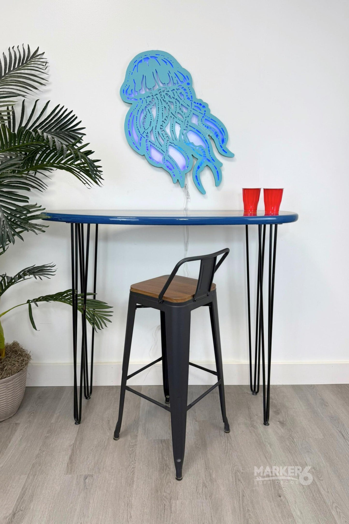Light Up Jellyfish Wall Art – Color Changing LED Glow Beach Decor