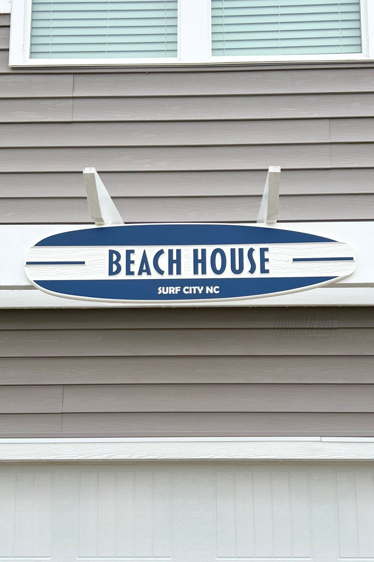 The Seaside Custom Outdoor Longboard Surfboard Beach House Sign