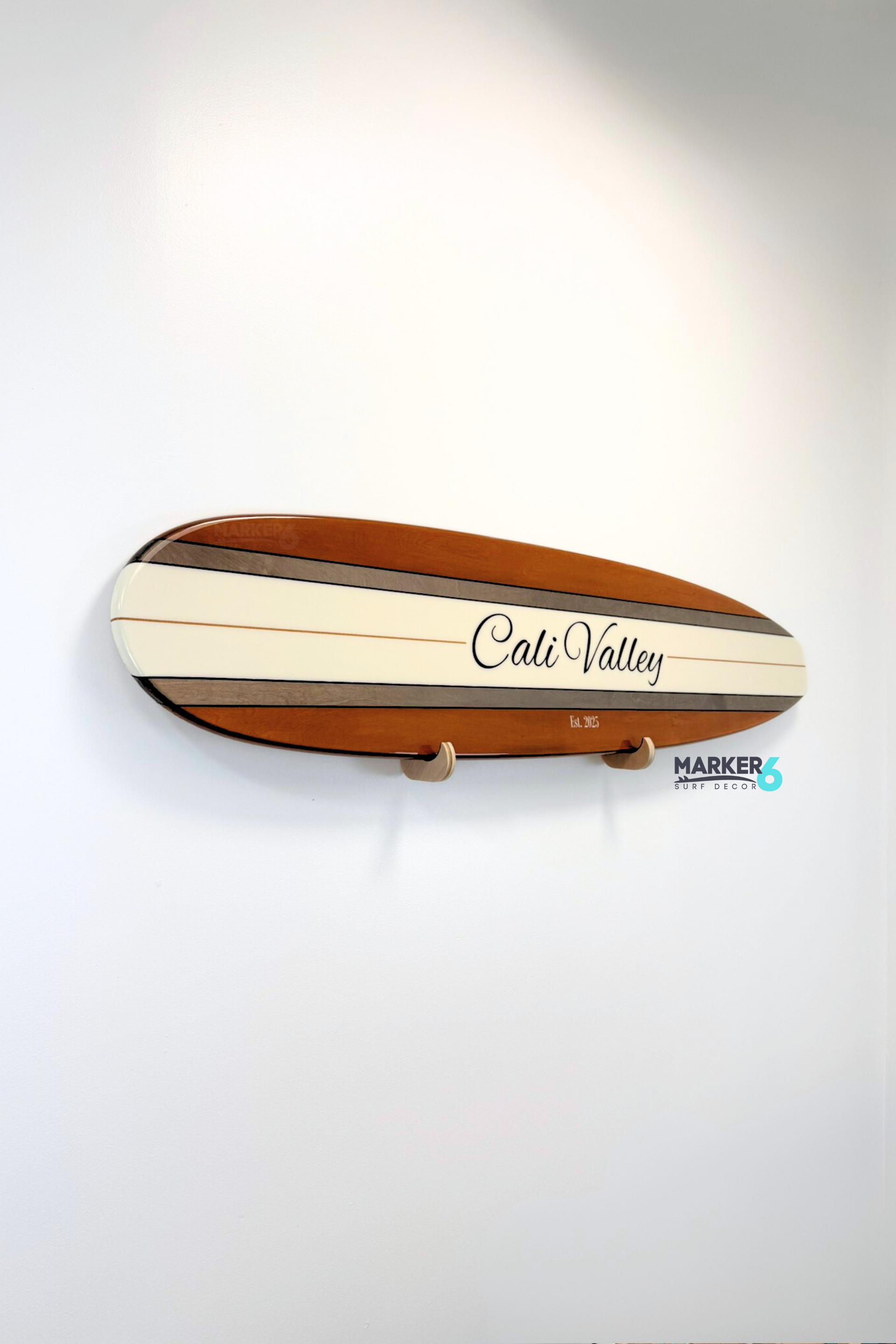 革 レザー ✯ サーフボード 飾り タグ ✯ 染色 グラデーション ALOHA The Aloha Surfboard Wall Decor – Marker Six
