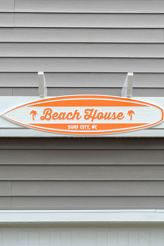 The Sandbar Custom Outdoor Shortboard Surfboard Beach House Sign