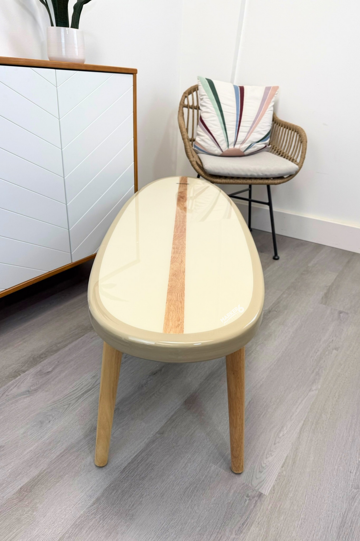 The Cove Surfboard Coffee Table