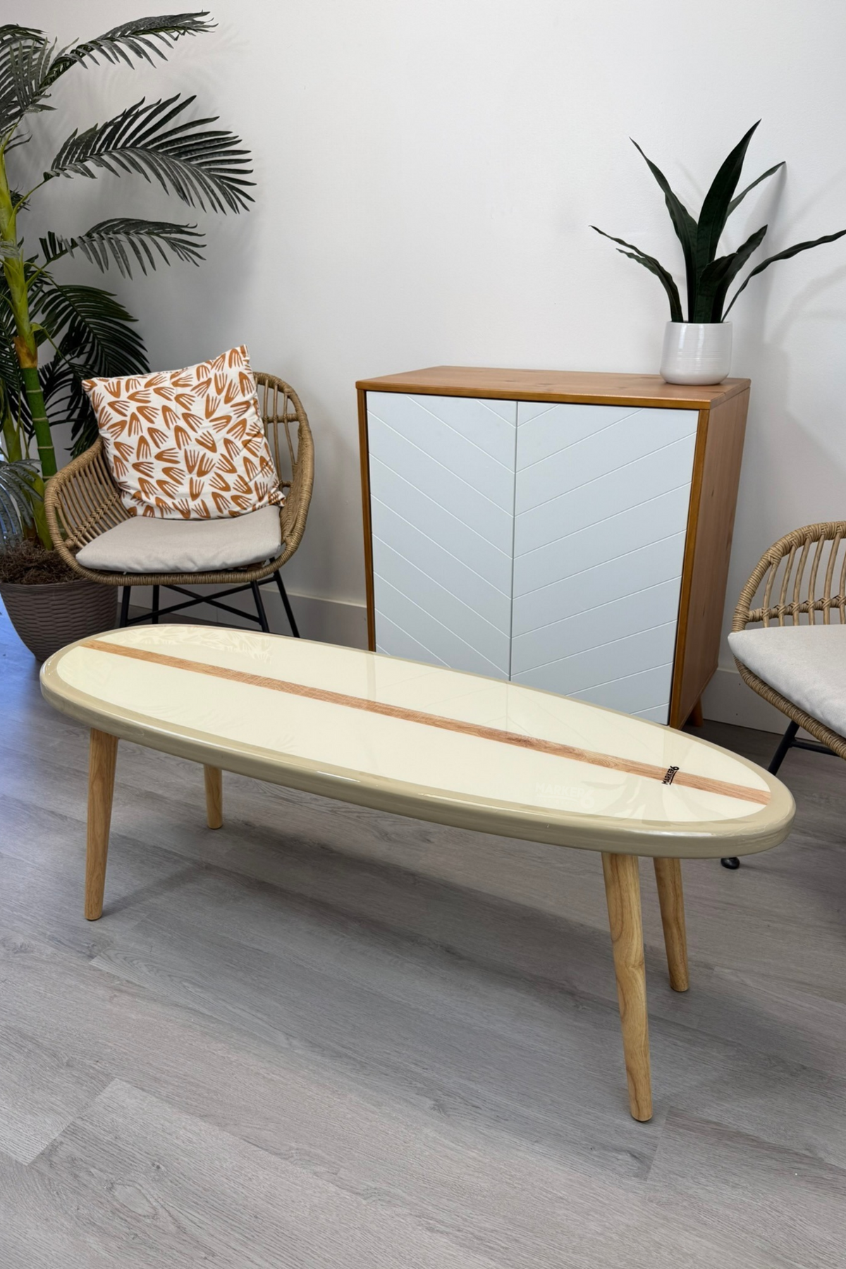 The Cove Surfboard Coffee Table