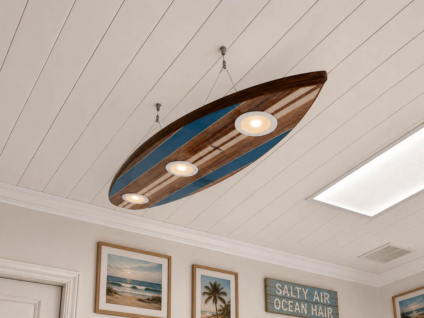 Surfboard Ceiling Light