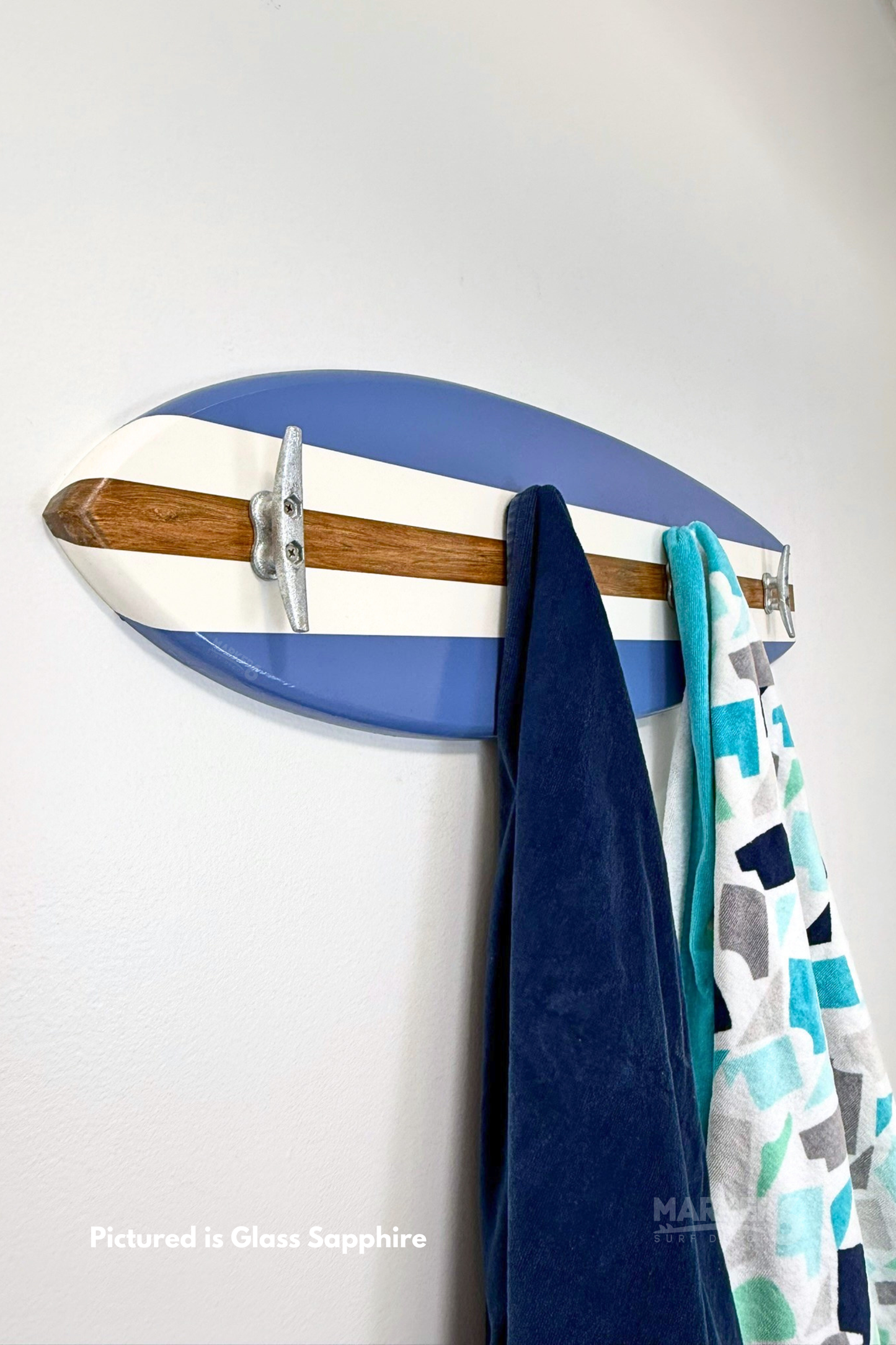 Surfboard Towel Rack – Weatherproof PVC Wall Hooks with Nautical Cleats