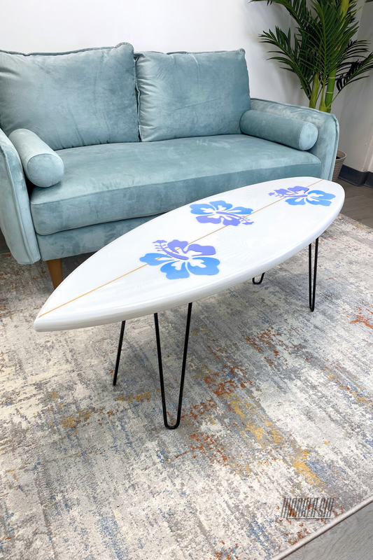 Hibiscus Surfboard Coffee Table 48"