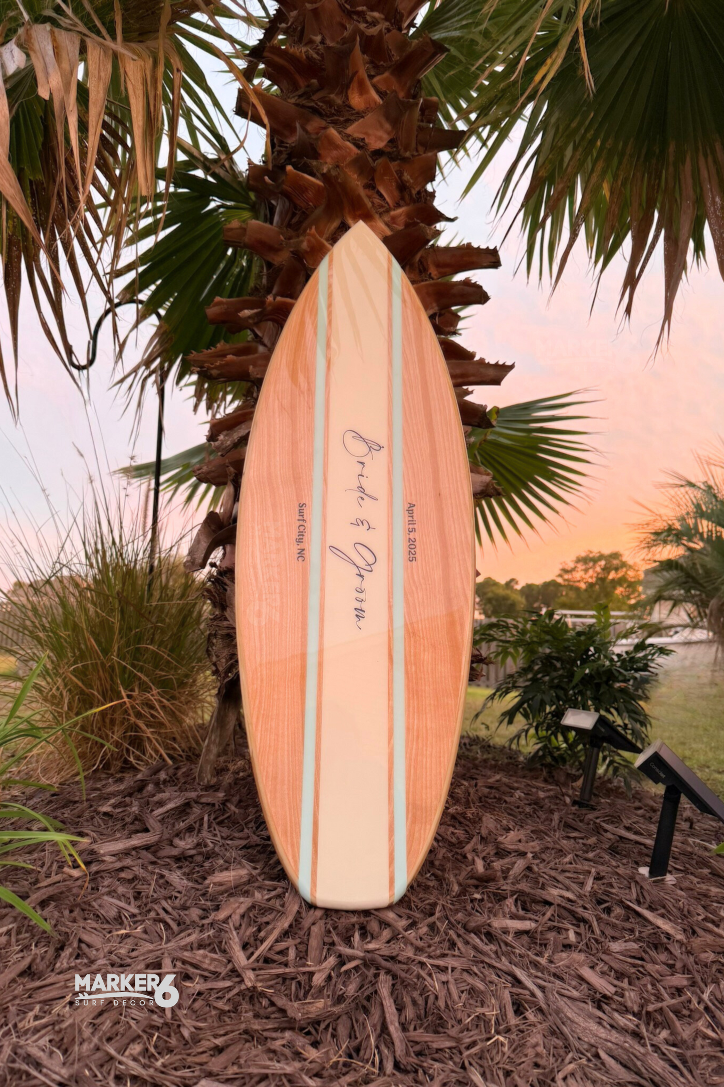The Seaside Love Wedding Surfboard Sign