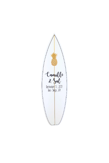 The Line-up Wedding Signature Surfboard Wall Art