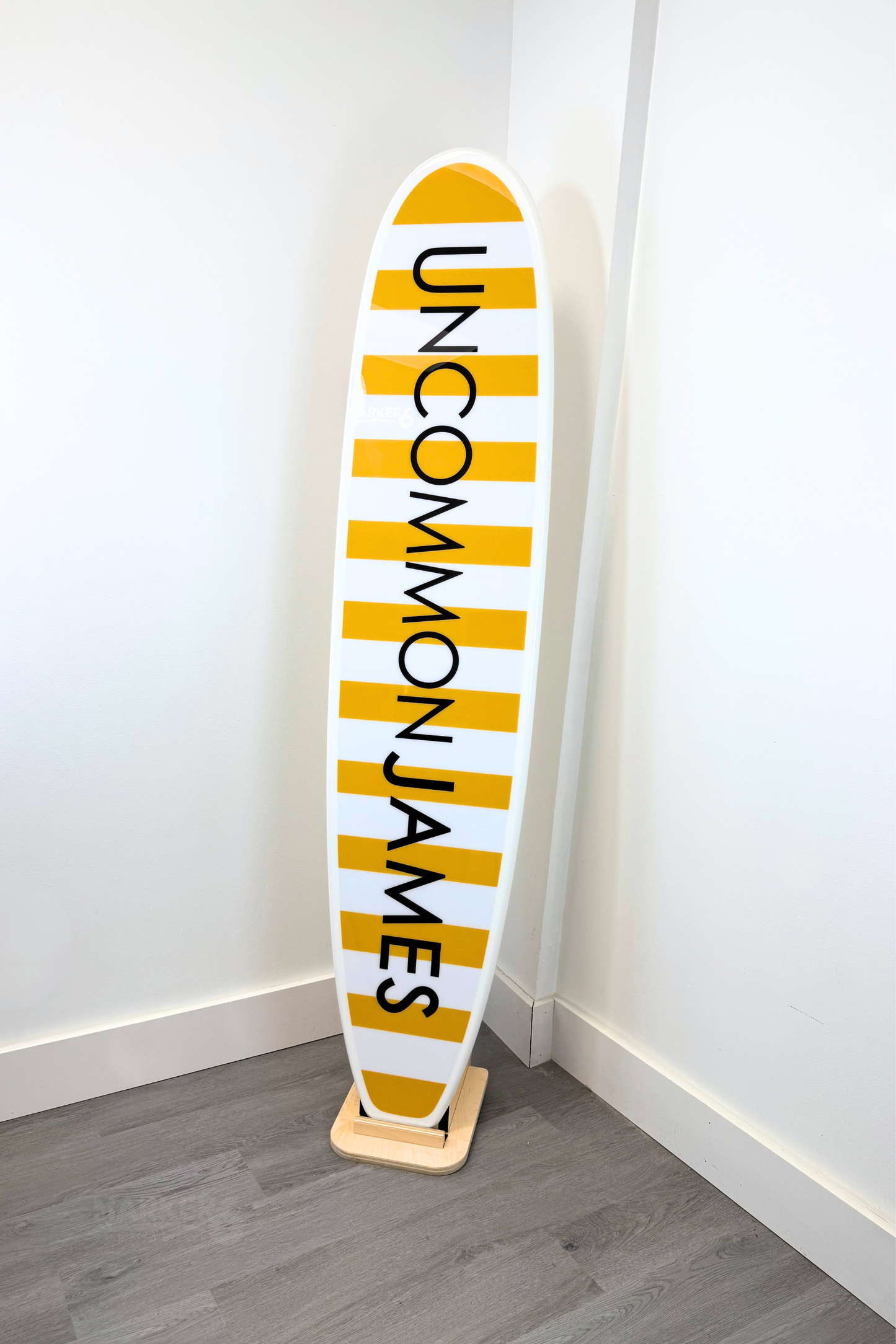 Custom Wrapped Longboard Surfboard for Branding