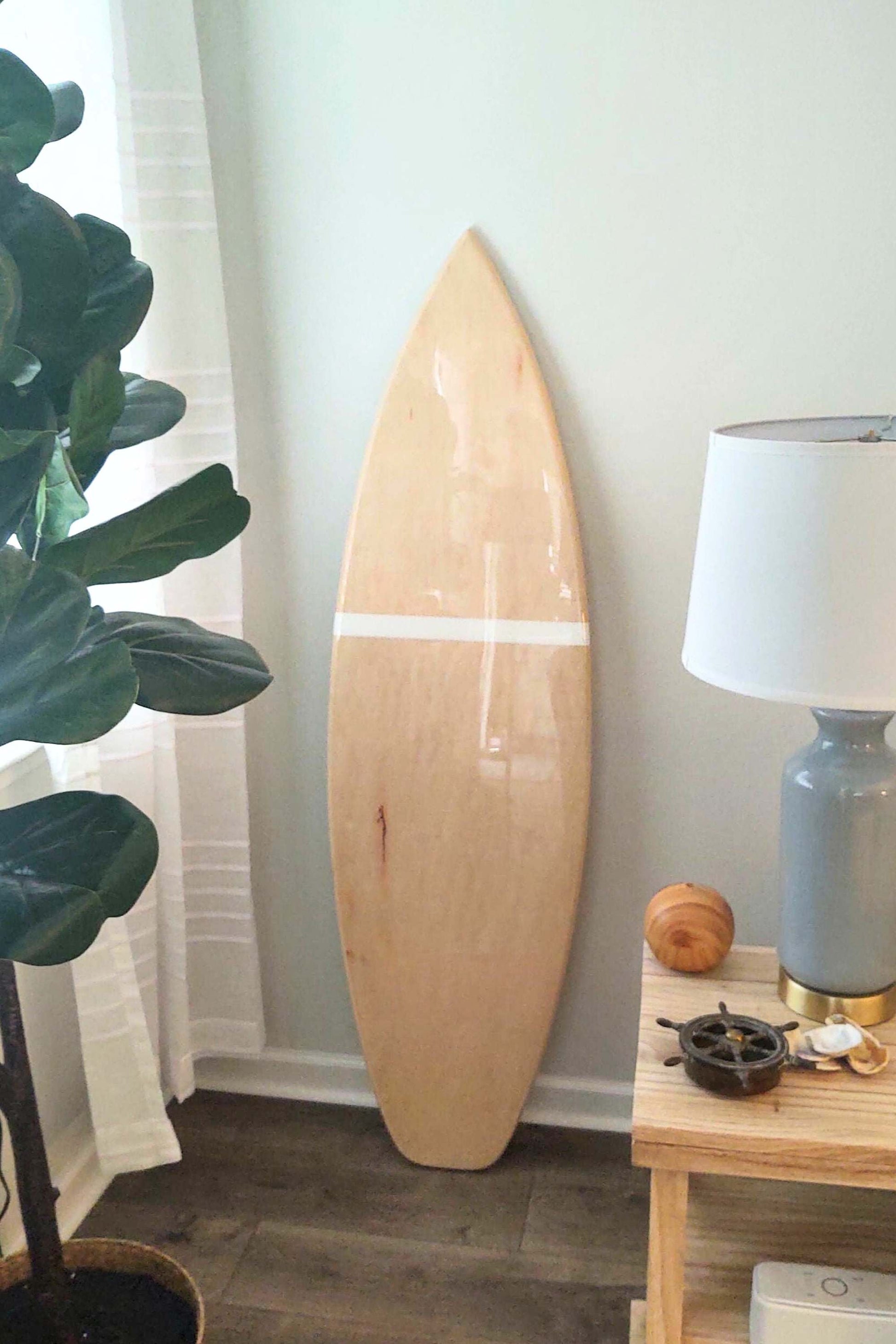 Striped Surfboard Wall Art