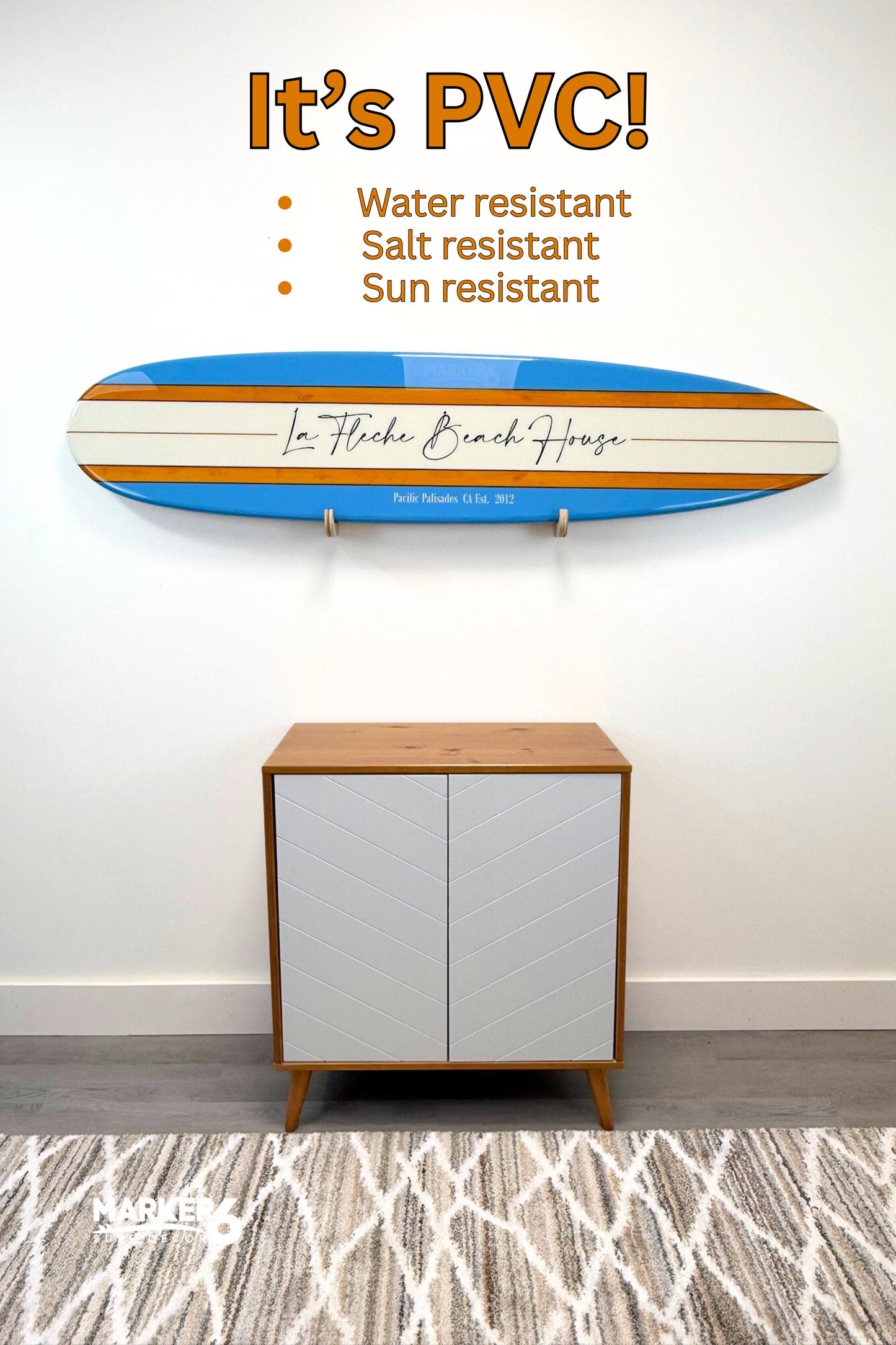 The Classic Outdoor PVC Surfboard Sign