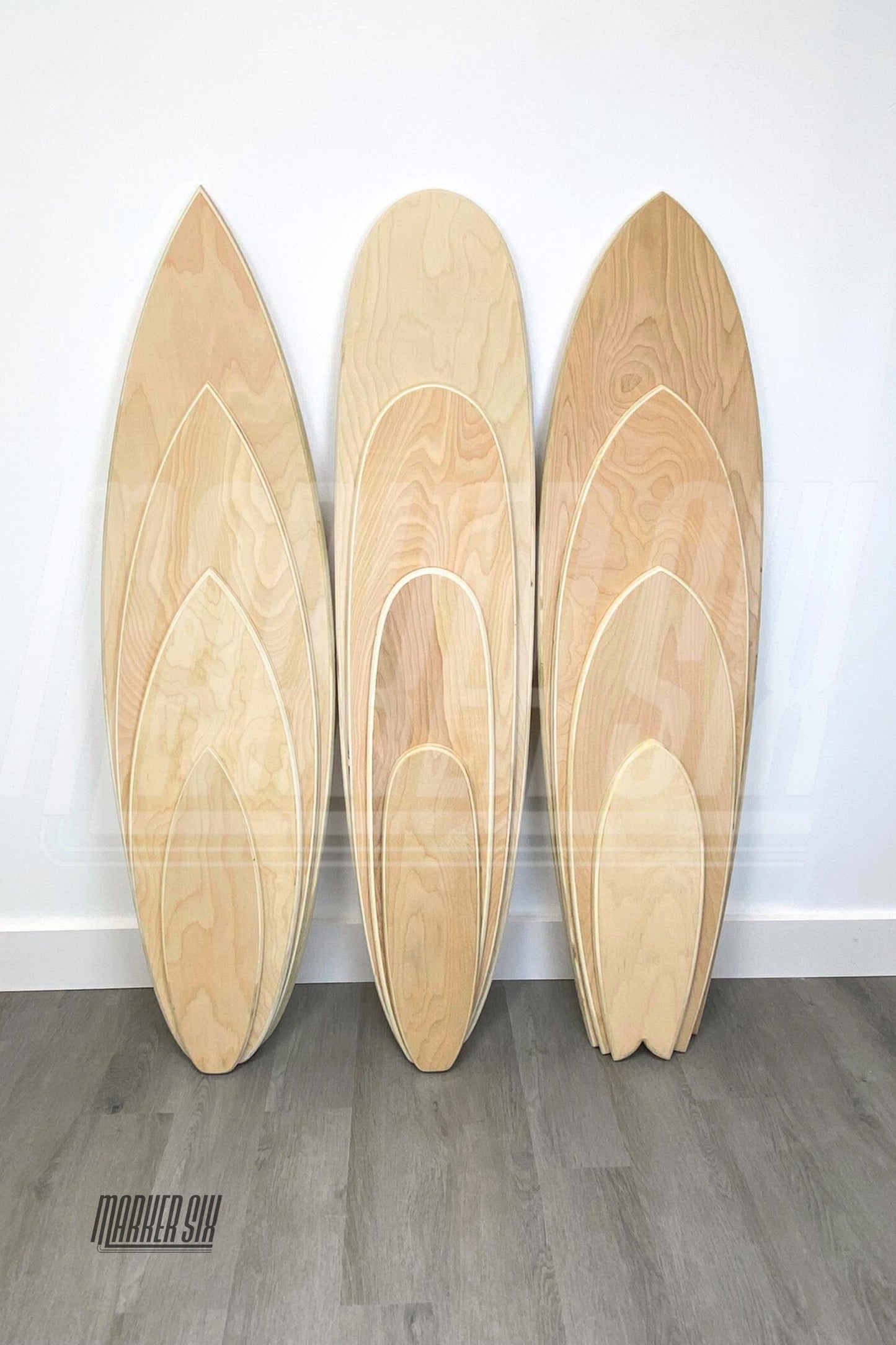 Unfinished Birch Wood Surfboard Blank
