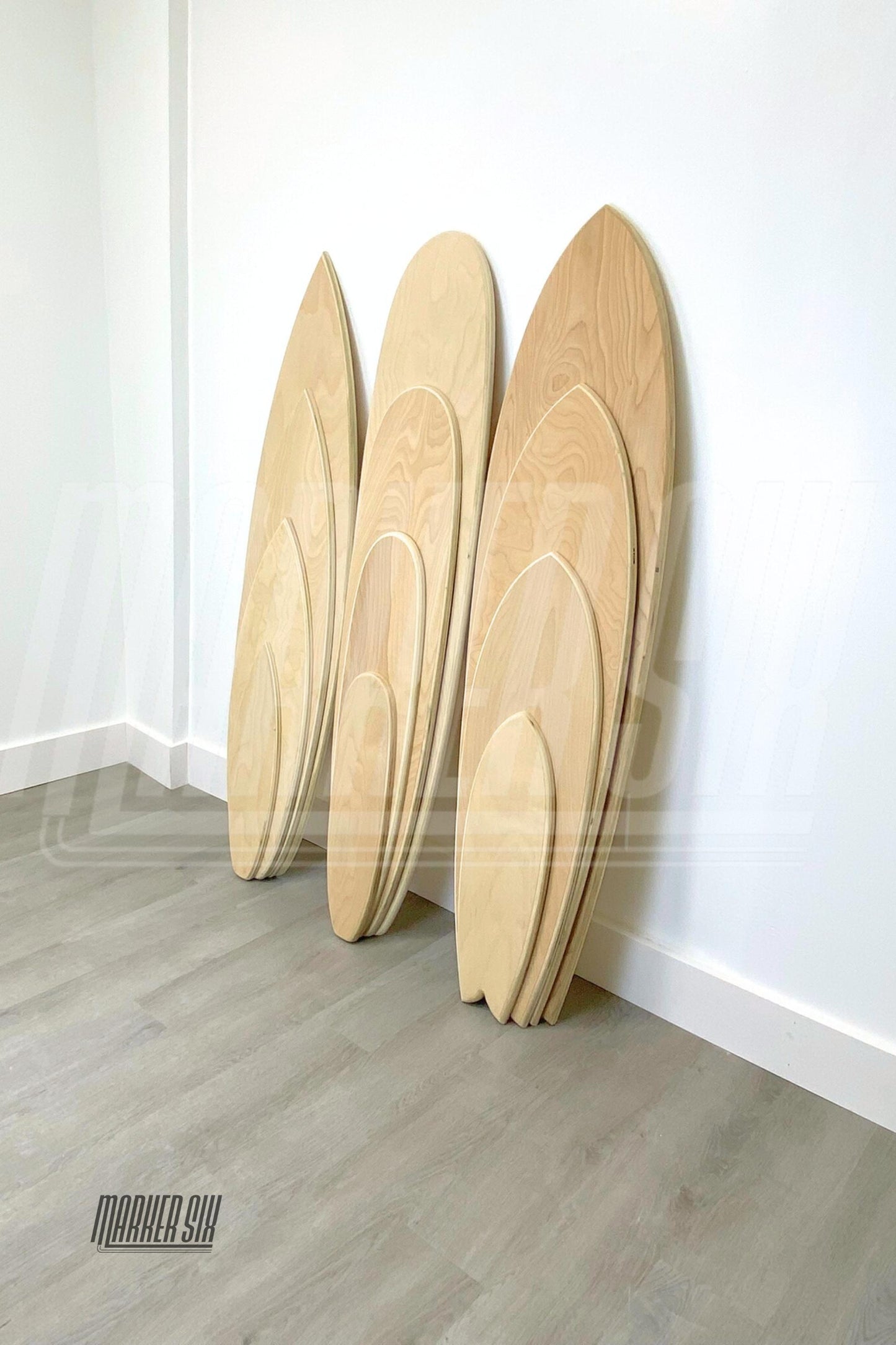 Unfinished Birch Wood Surfboard Blank