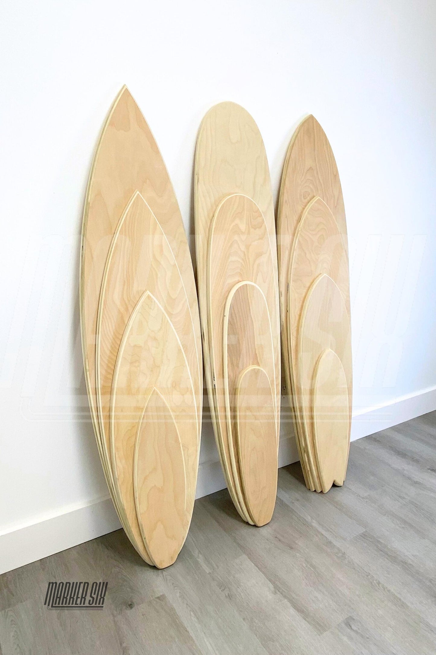 Unfinished Birch Wood Surfboard Blank