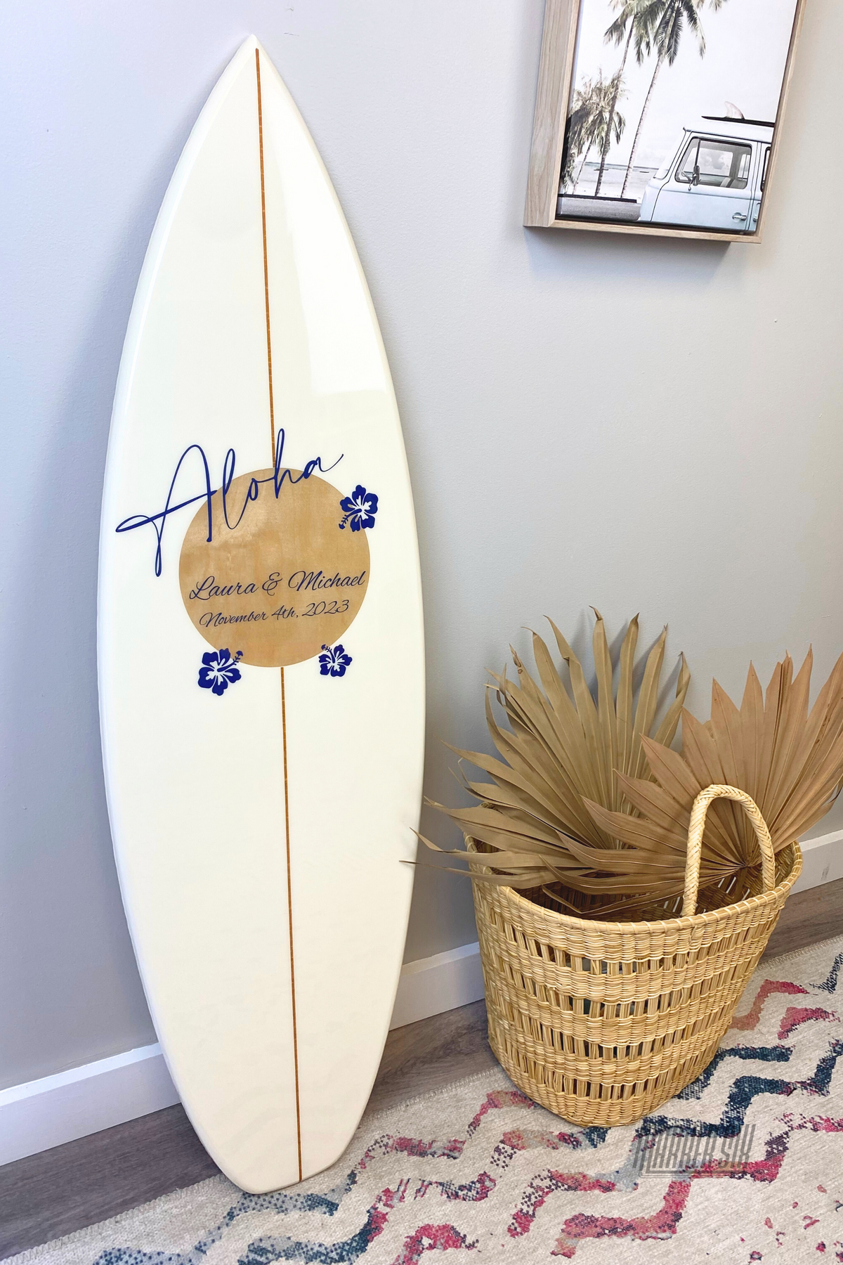 The Venue Wedding Surfboard Welcome Sign and Guestbook