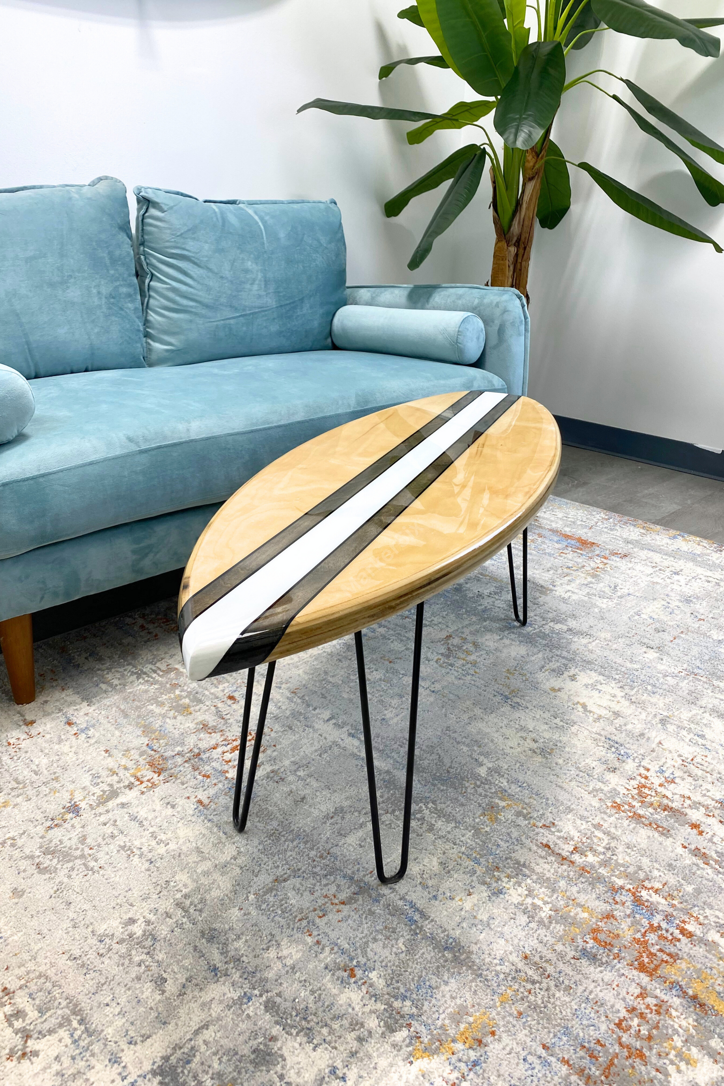 The Birch Biscuit Surfboard Coffee Table