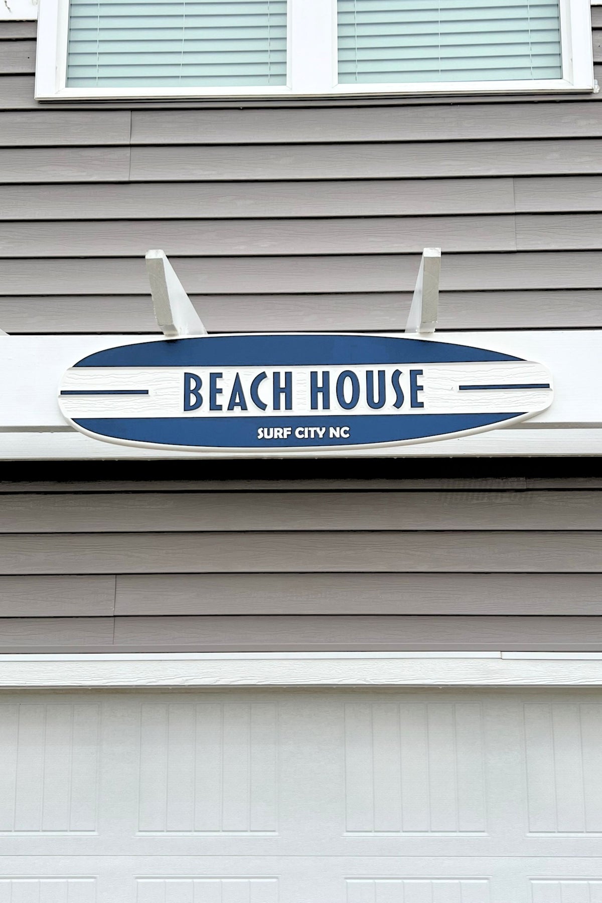 The Seaside Custom Outdoor Longboard Surfboard Beach House Sign