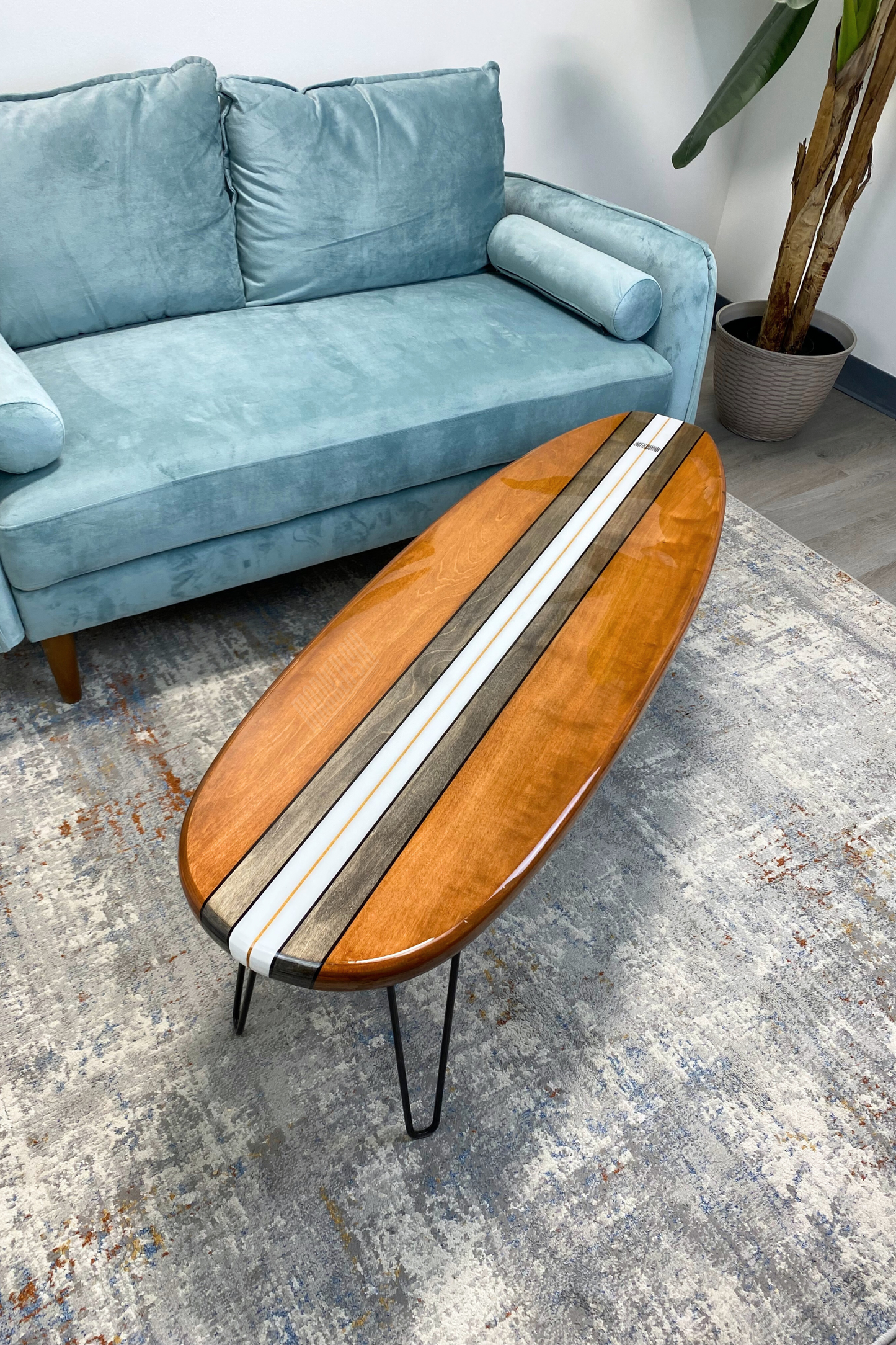 The Ohana  Surfboard Coffee Table