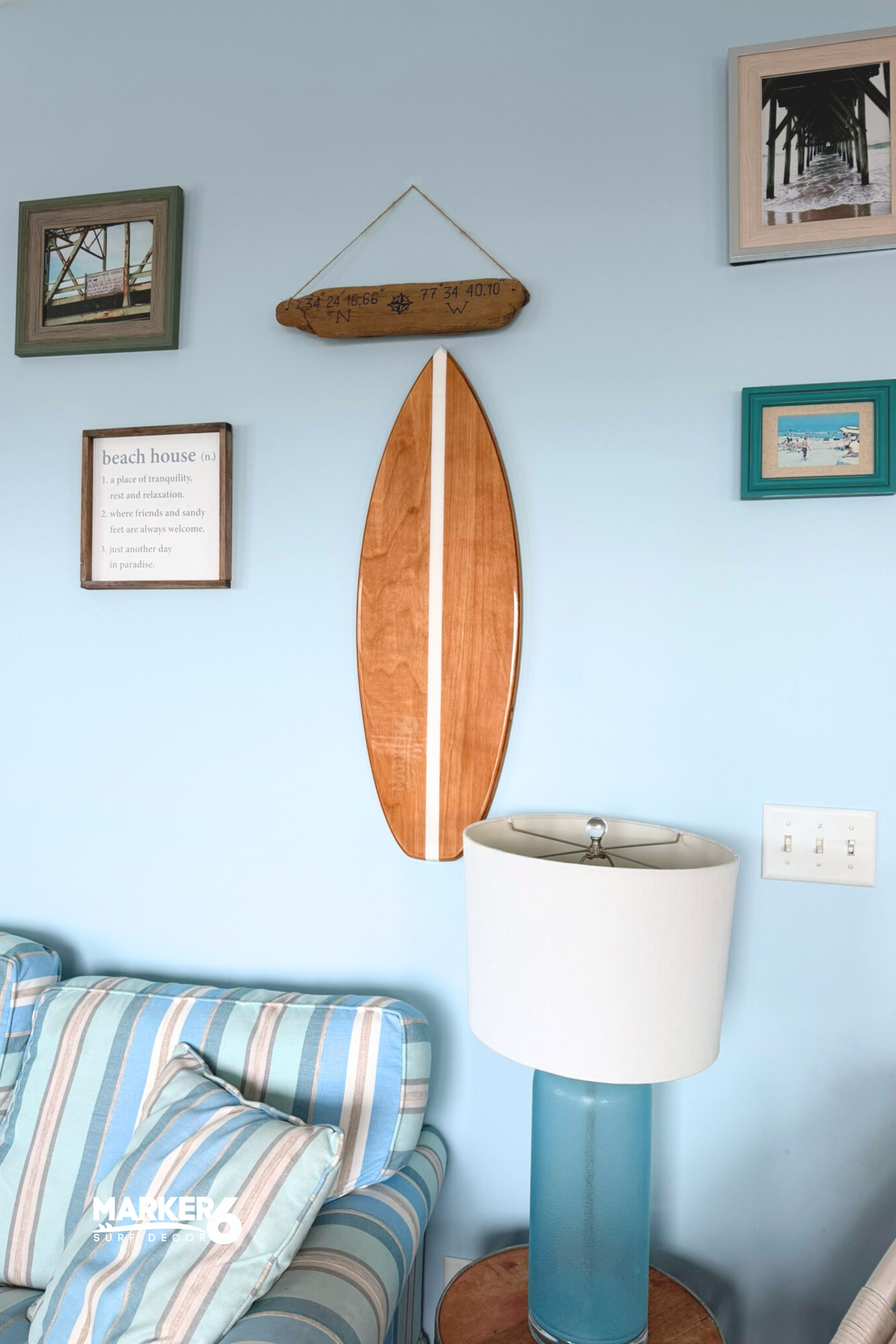The Shore Break Surfboard Wall Decor