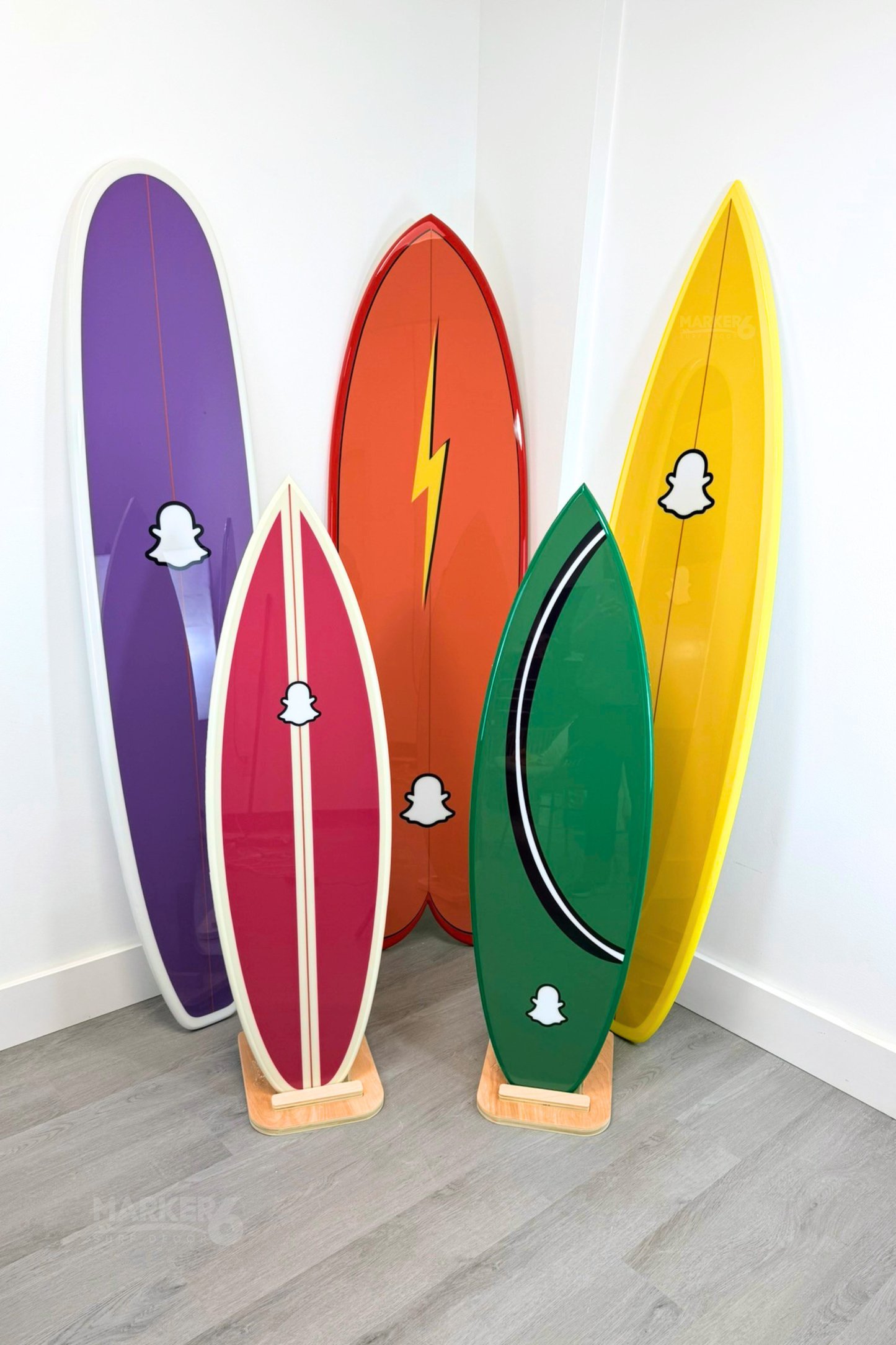 Custom Wrapped Longboard Surfboard for Branding