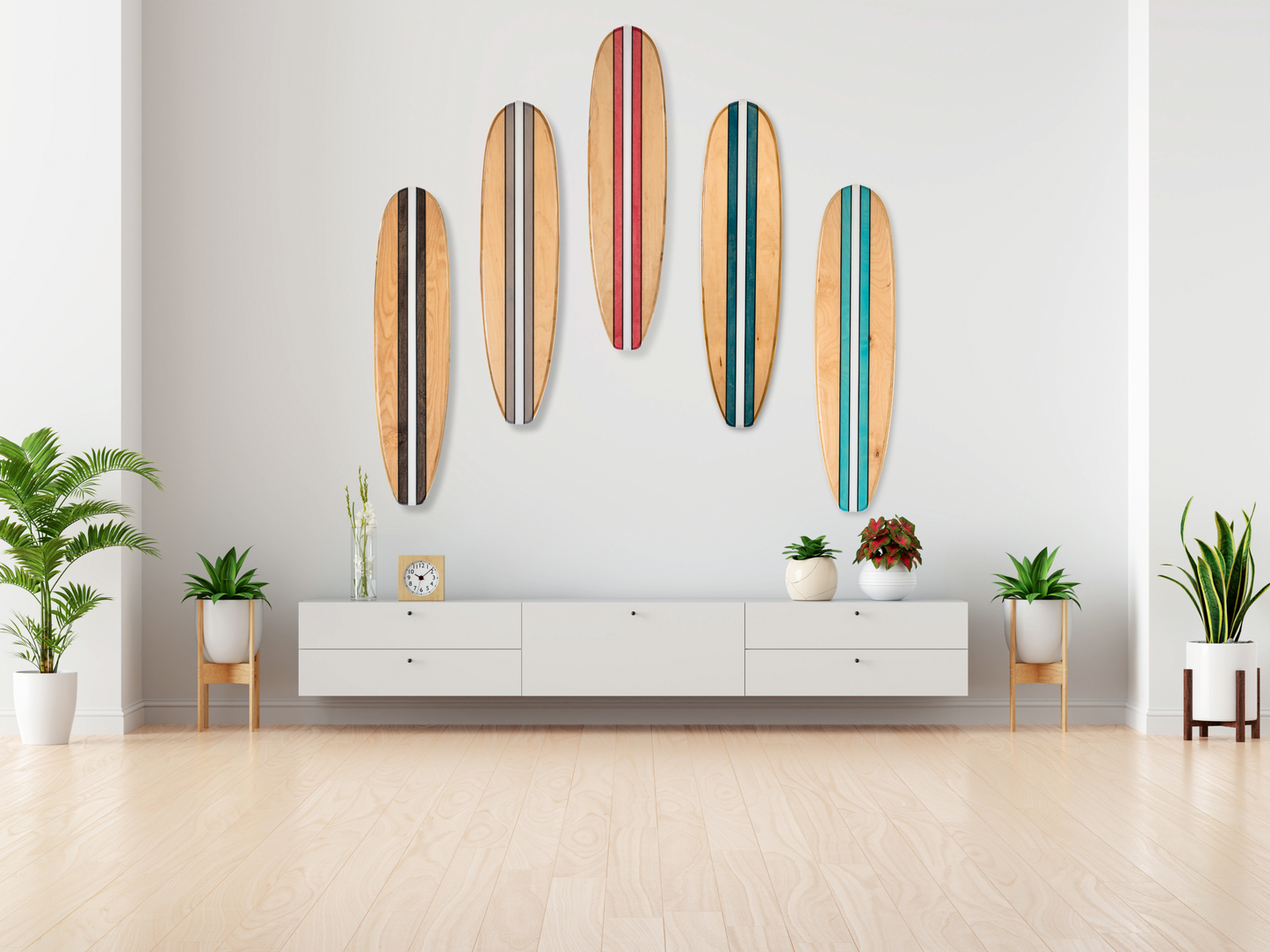 Collection of 36" Natural Color Stripes Boards 
