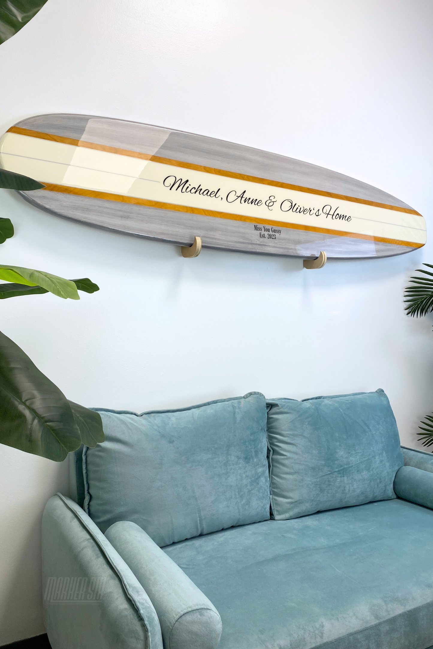 The Weathered Classic Surfboard Wall Art