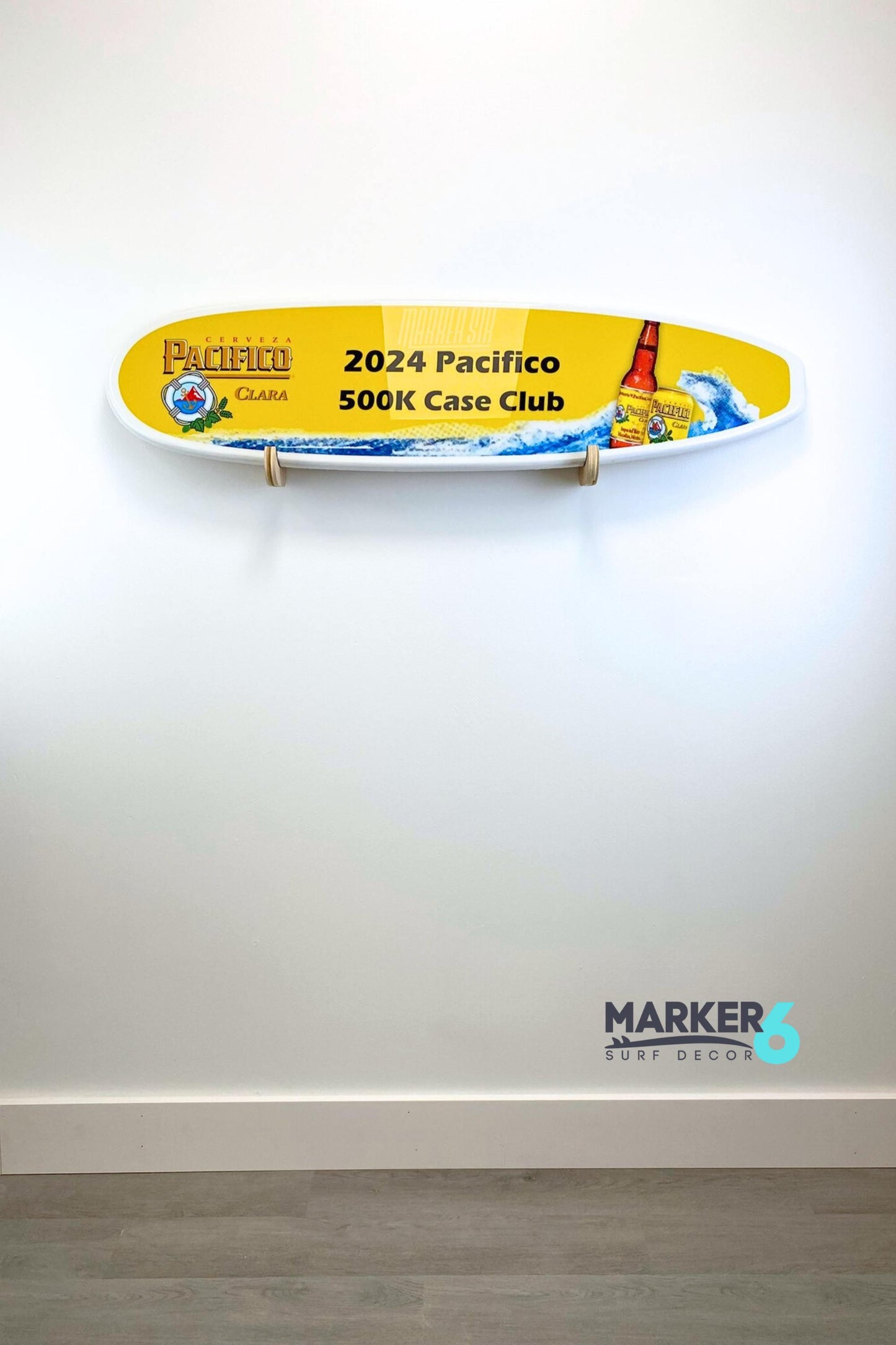 Custom Wrapped Longboard Surfboard for Branding