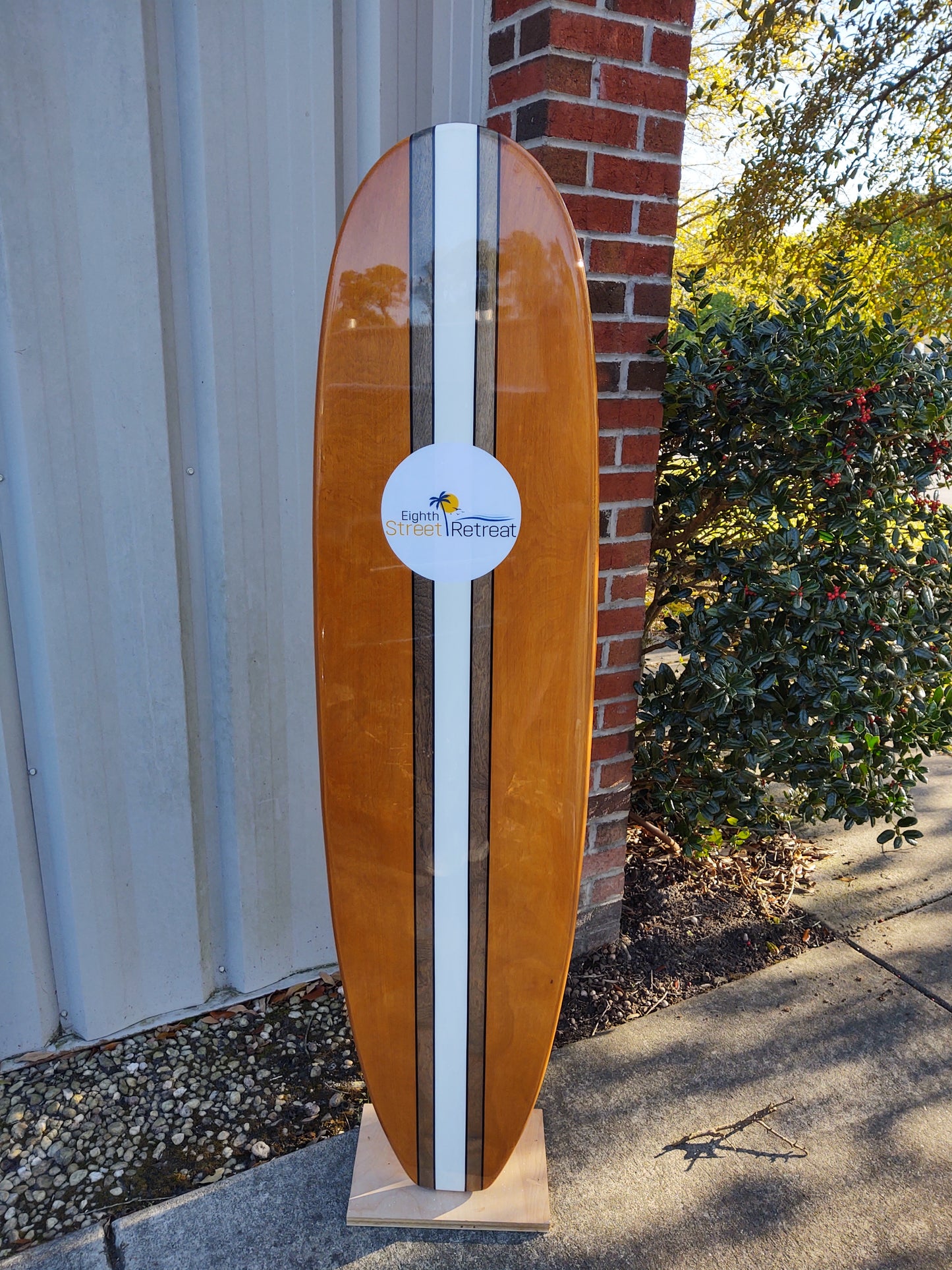 The Woody Longboard Surfboard Wall Art Hanger