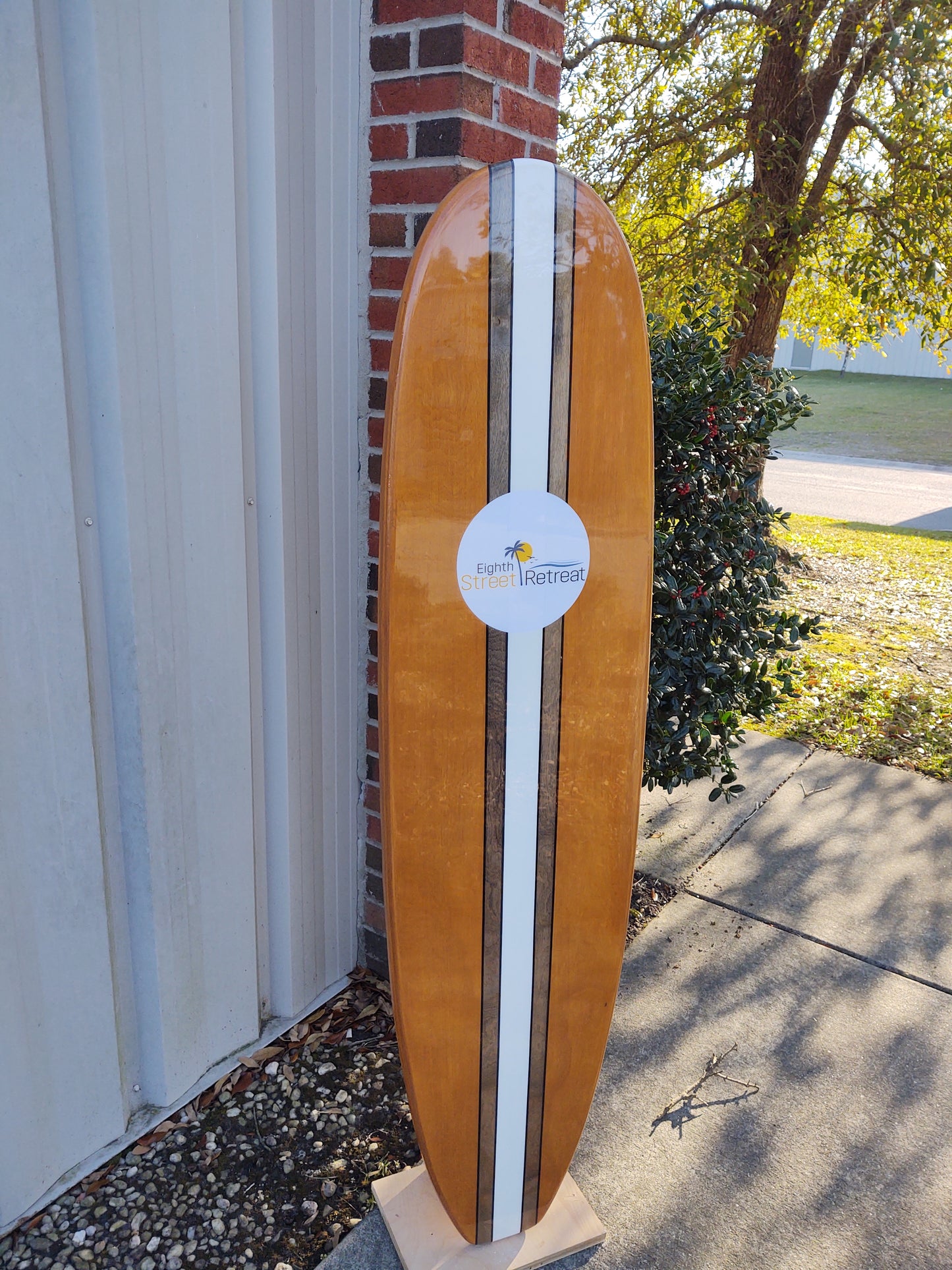 The Woody Longboard Surfboard Wall Art Hanger
