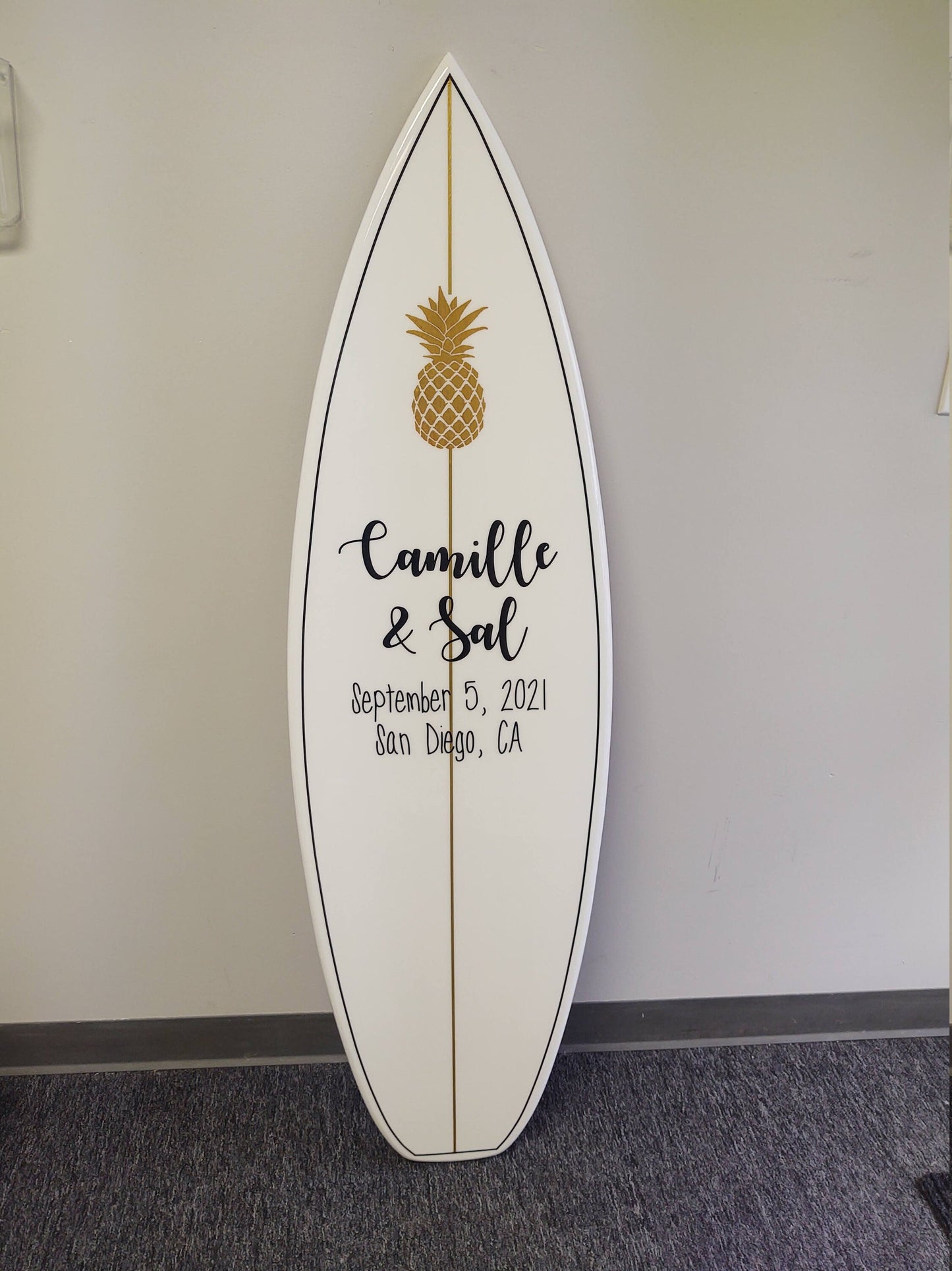 The Line-up Wedding Signature Surfboard Wall Art