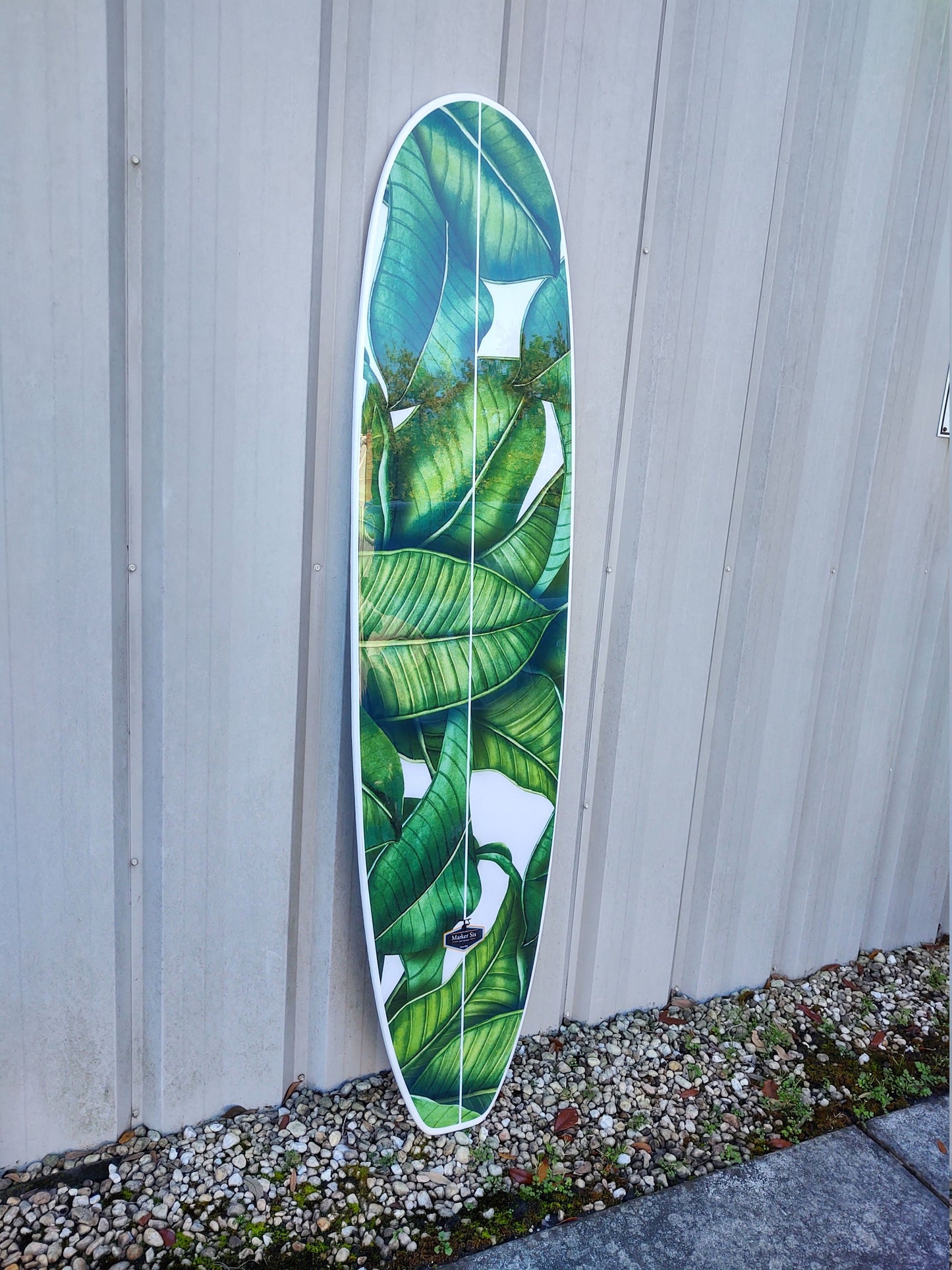 Banana Leaf Surfboard Wall Art Decorative Coastal