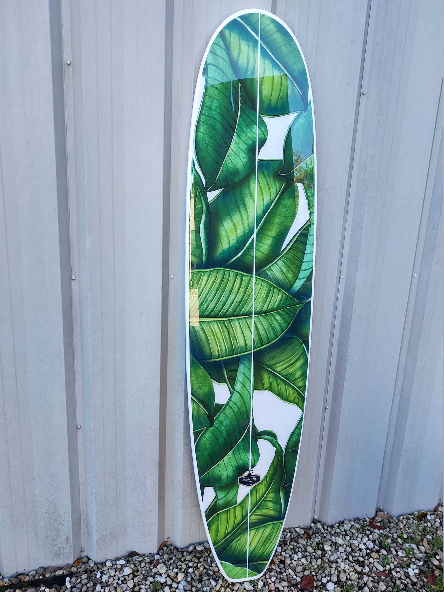 Banana Leaf Surfboard Wall Art Decorative Coastal