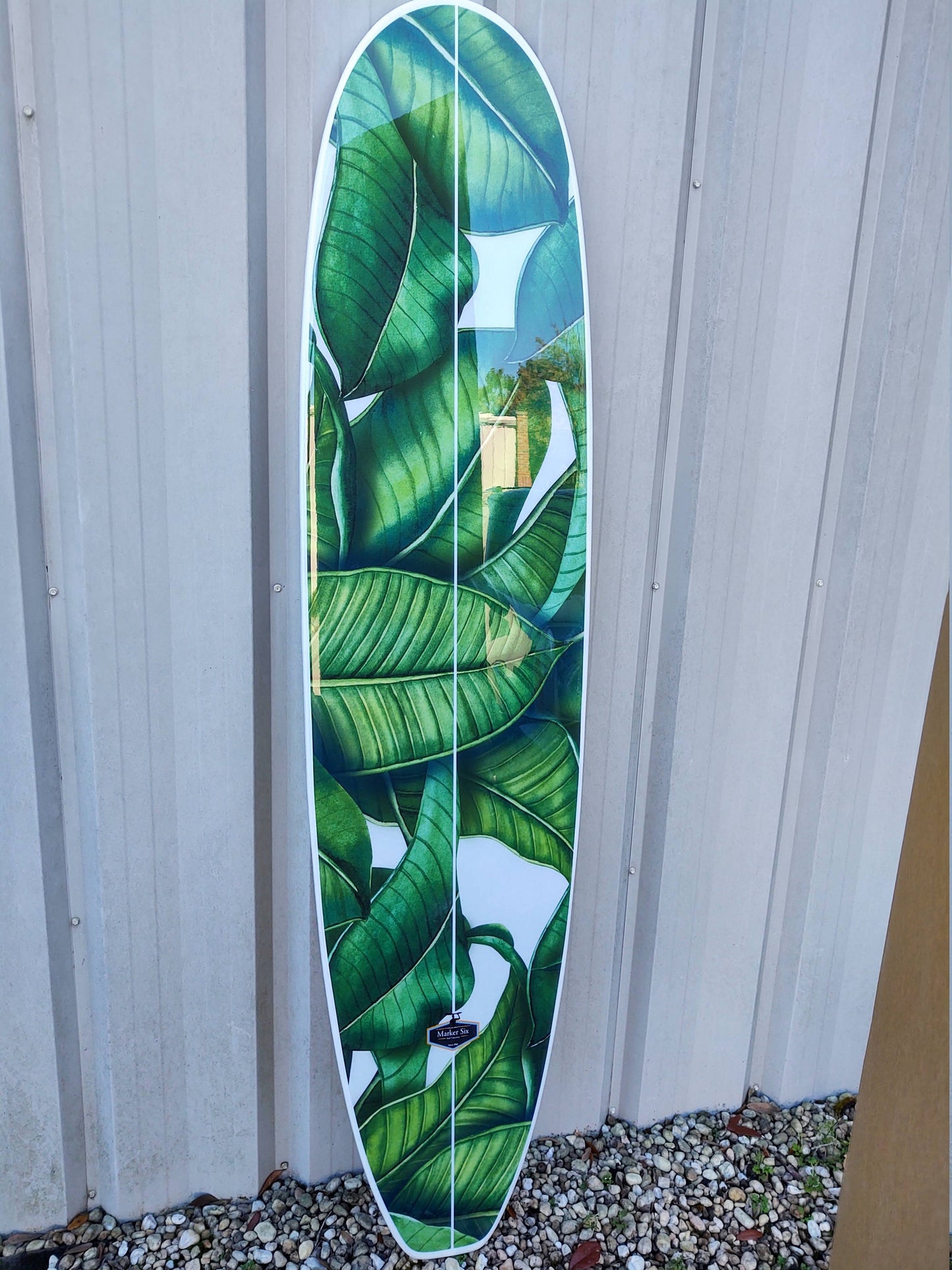 Banana Leaf Surfboard Wall Art Decorative Coastal