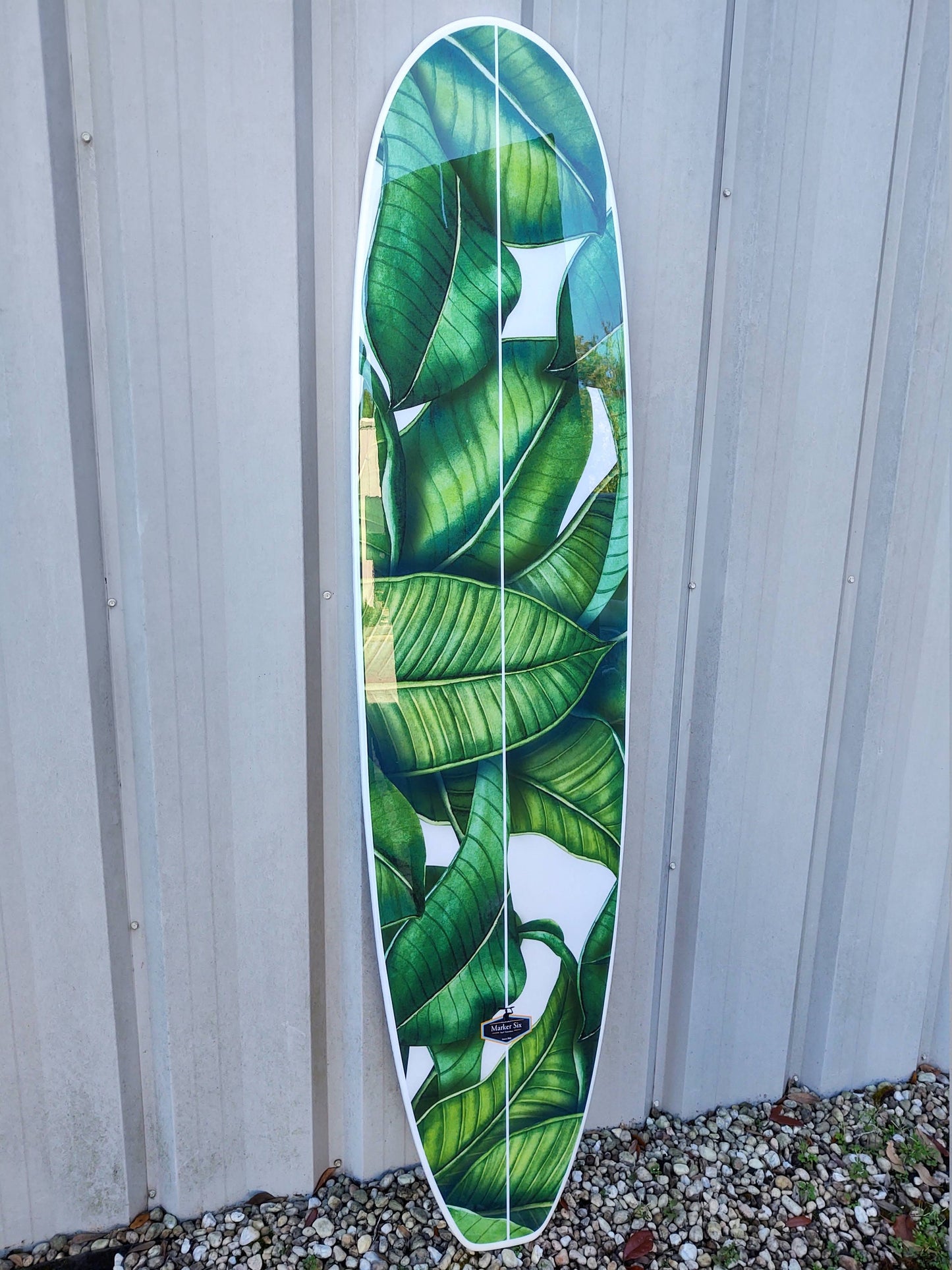 Banana Leaf Surfboard Wall Art Decorative Coastal